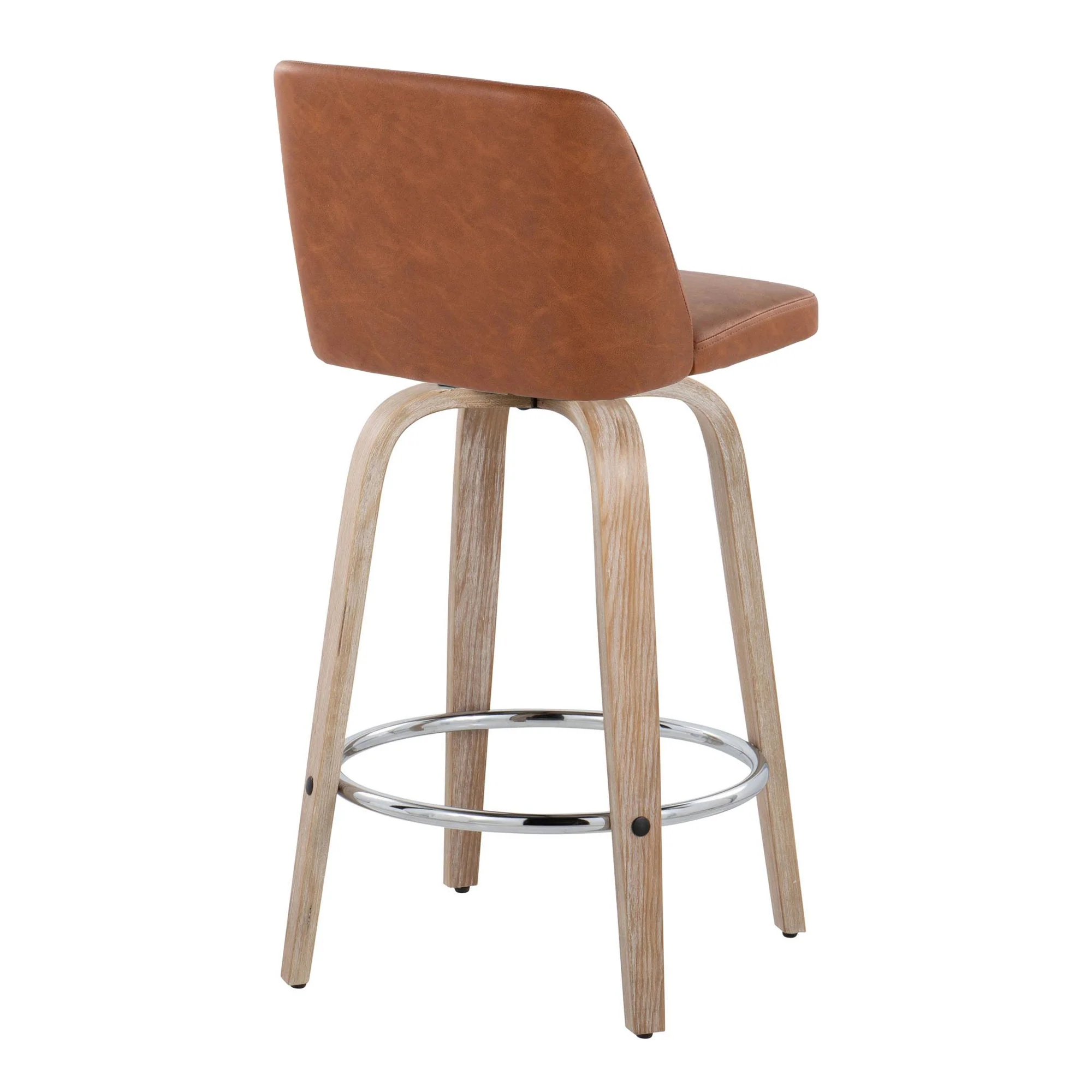 Toriano 26" Fixed-Height Counter Stool - Set of 2 By LumiSource - B26-TRNOPU-GRTZR2 WWBK2 - Image 18
