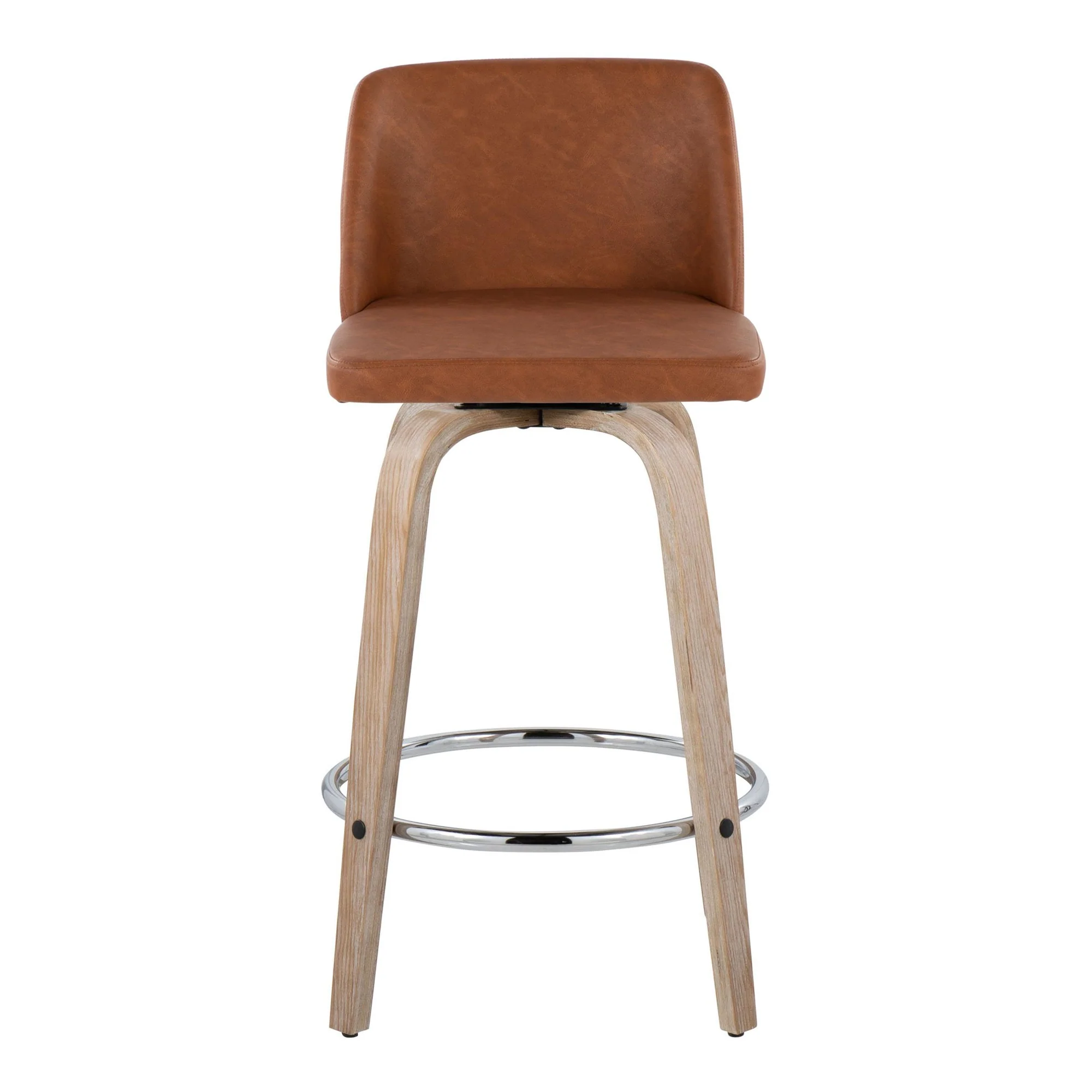 Toriano 26" Fixed-Height Counter Stool - Set of 2 By LumiSource - B26-TRNOPU-GRTZR2 WWBK2 - Image 19