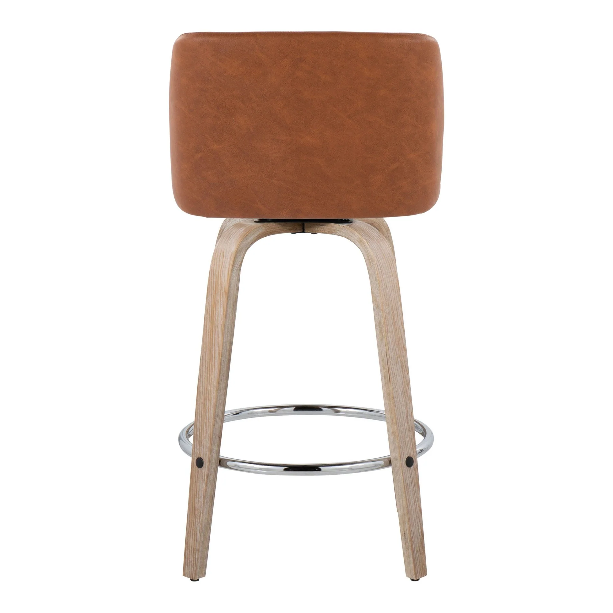 Toriano 26" Fixed-Height Counter Stool - Set of 2 By LumiSource - B26-TRNOPU-GRTZR2 WWBK2 - Image 20