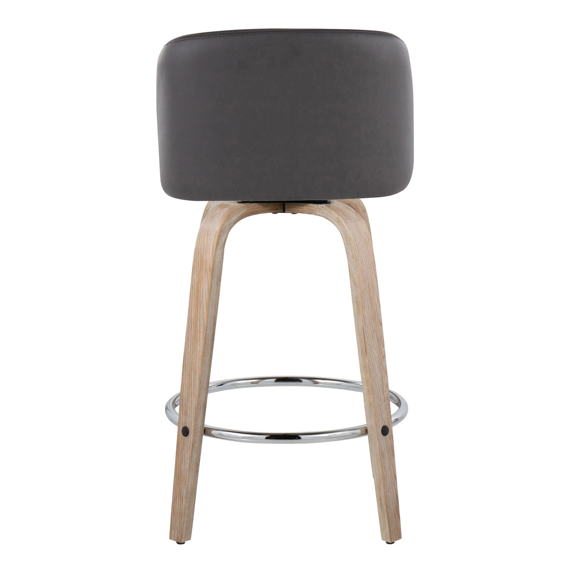 Toriano 26" Fixed-Height Counter Stool - Set of 2 By LumiSource - B26-TRNOPU-GRTZR2 WWBK2 - Image 30