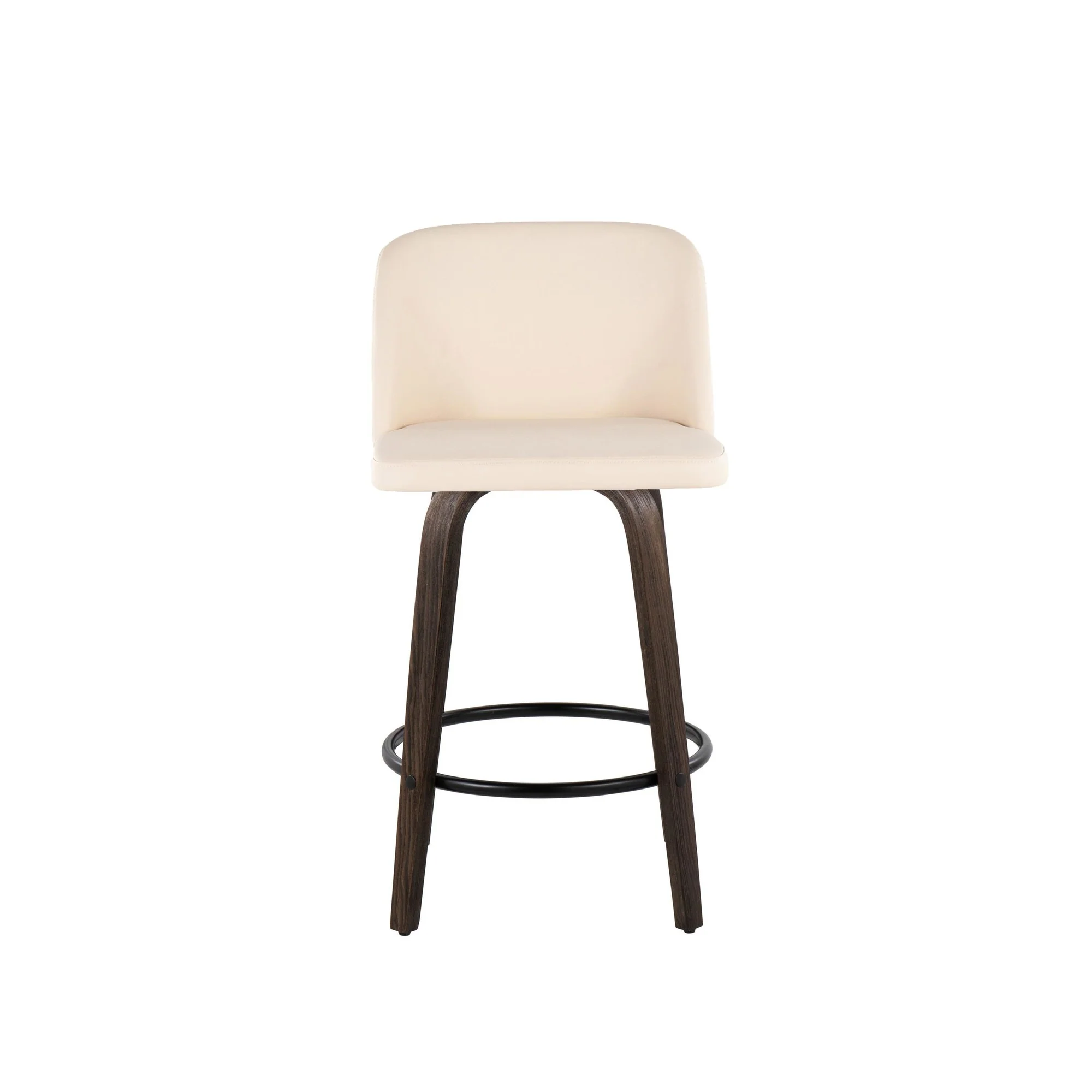 Toriano 26" Fixed Height Counter Stool - Set of 2 Cream By LumiSource - B26-TRNOPU-GRTZQ2 BNCR2 - Image 2