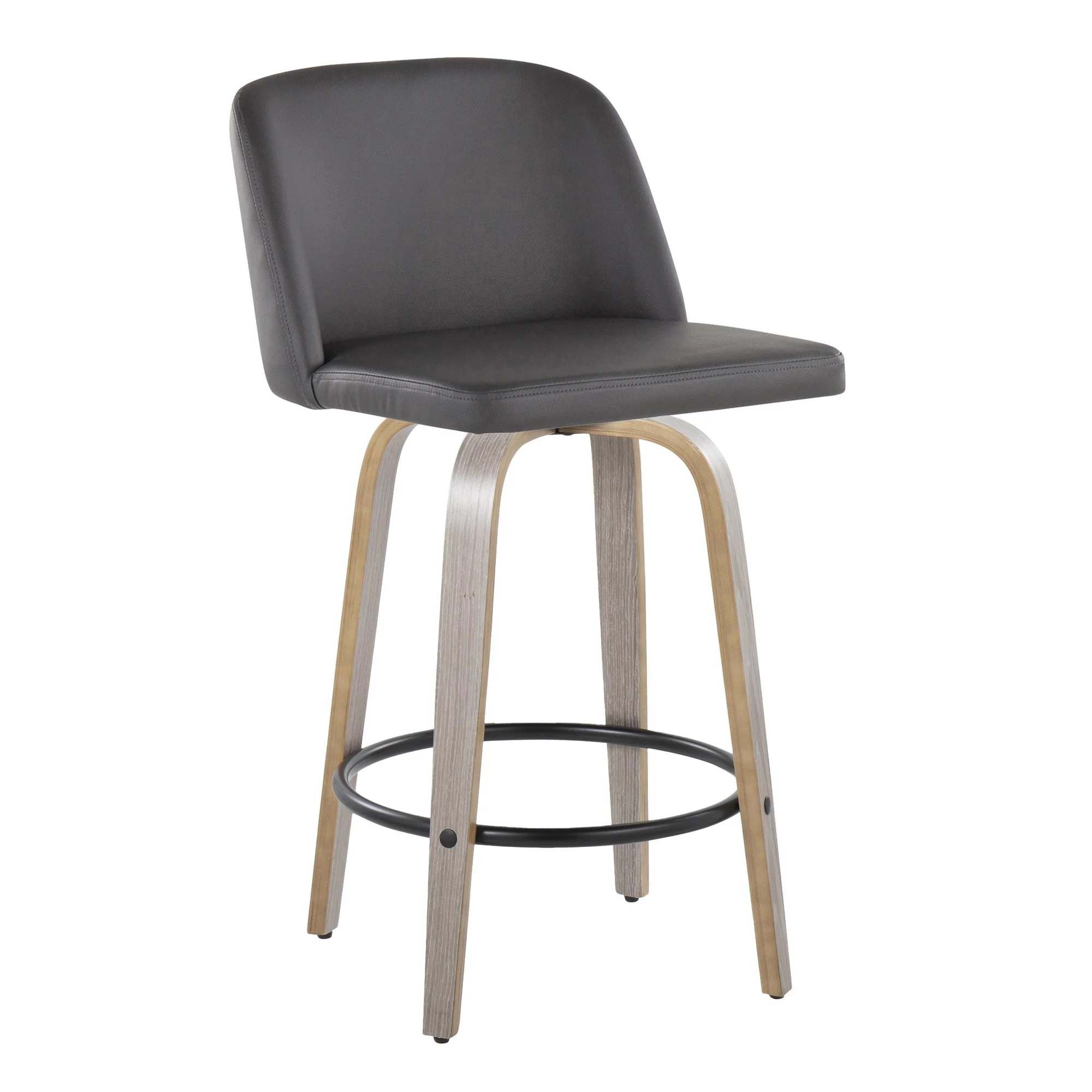 Toriano 26" Fixed Height Counter Stool - Set of 2 Cream By LumiSource - B26-TRNOPU-GRTZQ2 BNCR2 - Image 20