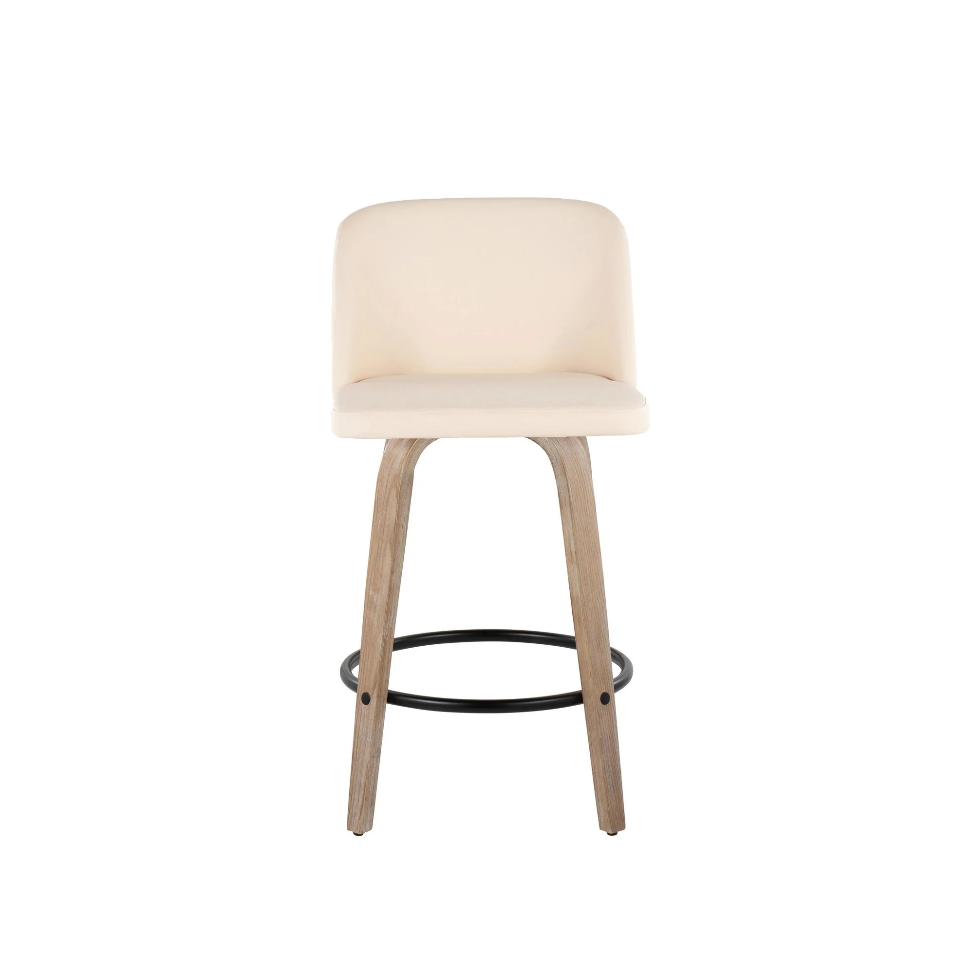 Toriano 26" Fixed Height Counter Stool - Set of 2 Cream By LumiSource - B26-TRNOPU-GRTZQ2 BNCR2 - Image 22