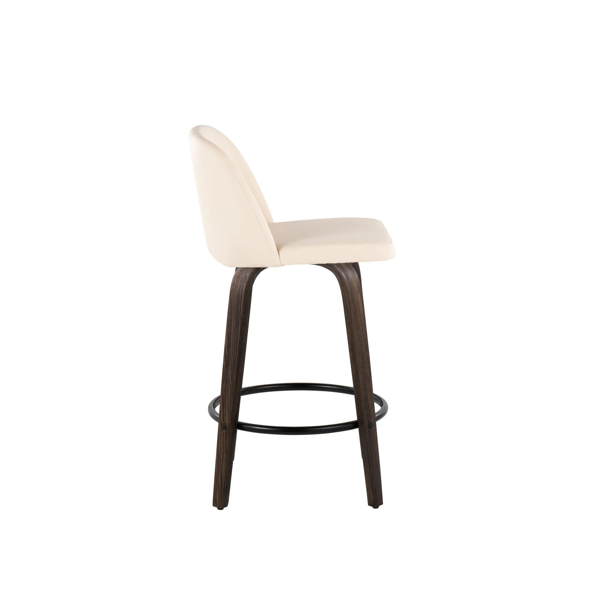 Toriano 26" Fixed Height Counter Stool - Set of 2 Cream By LumiSource - B26-TRNOPU-GRTZQ2 BNCR2 - Image 5