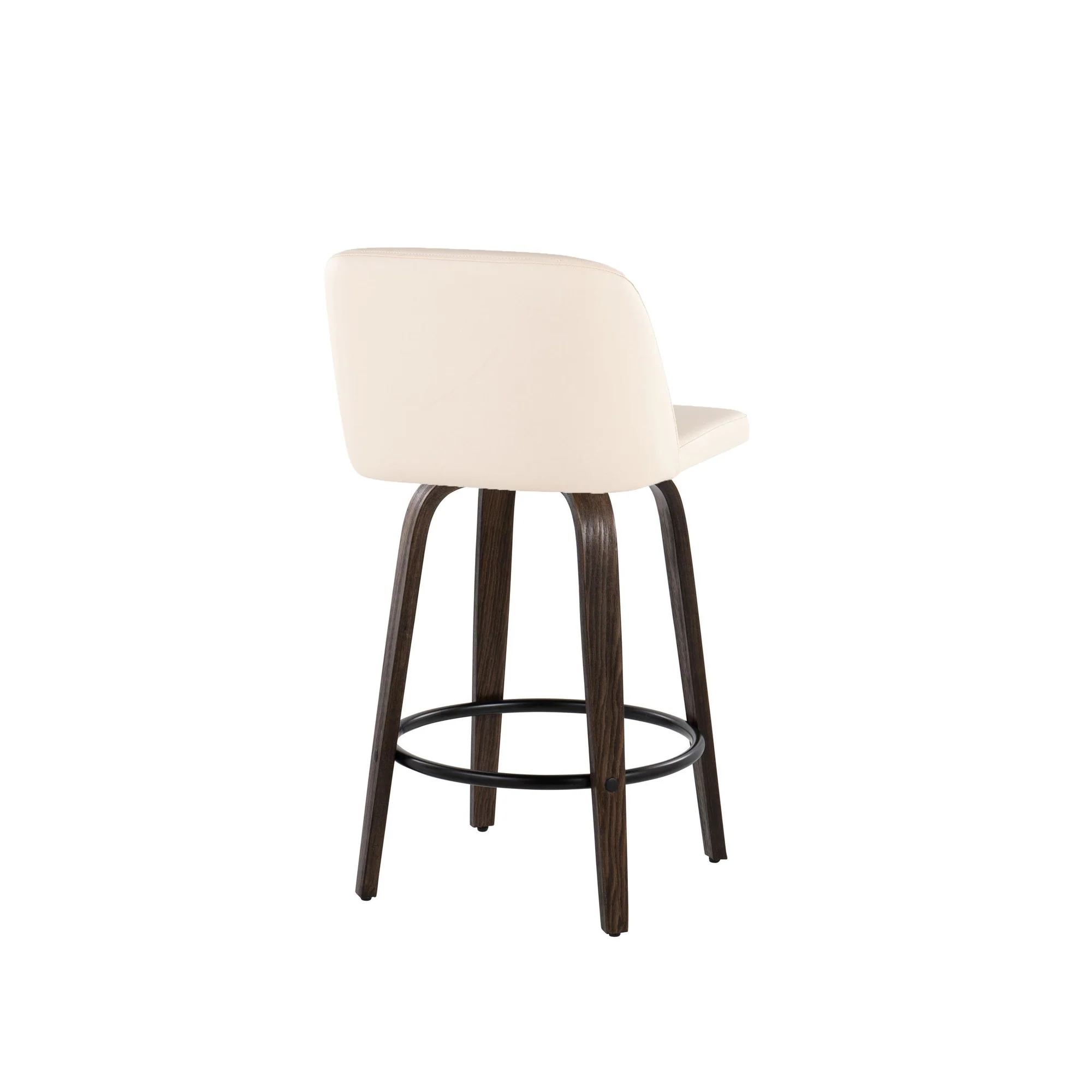 Toriano 26" Fixed Height Counter Stool - Set of 2 Cream By LumiSource - B26-TRNOPU-GRTZQ2 BNCR2 - Image 6