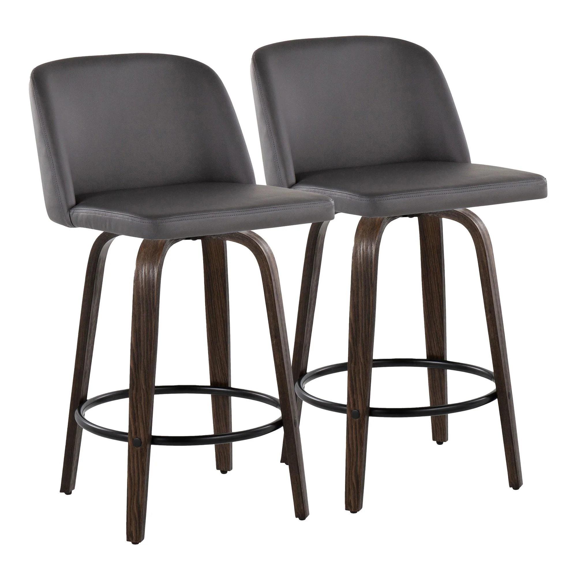 Toriano 26" Fixed Height Counter Stool - Set of 2 Cream By LumiSource - B26-TRNOPU-GRTZQ2 BNCR2 - Image 8