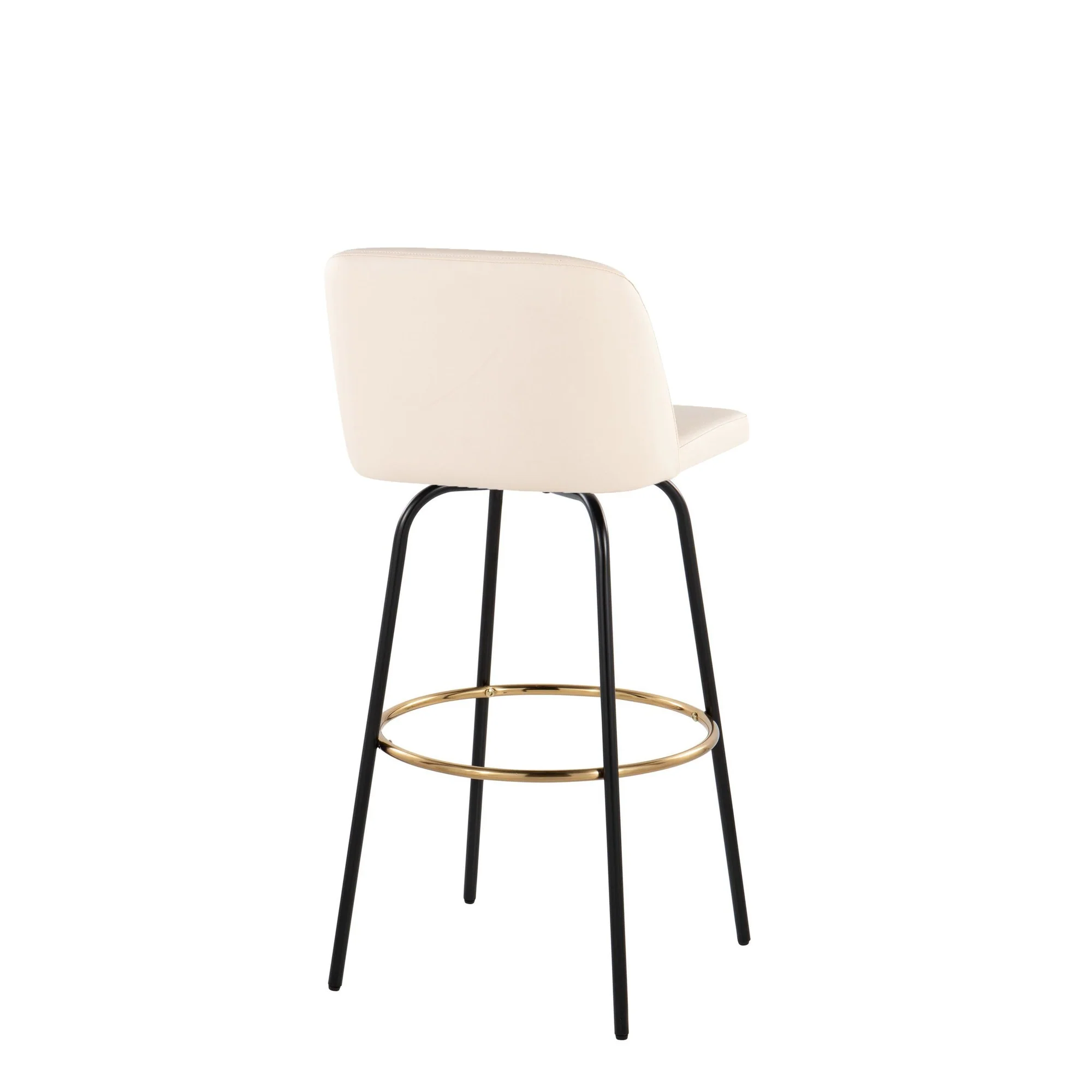 Toriano 30" Fixed Height Barstool - Set of 2 Cream By LumiSource - B30-TRNOPU-CLARZG2 BKCR2 - Image 6