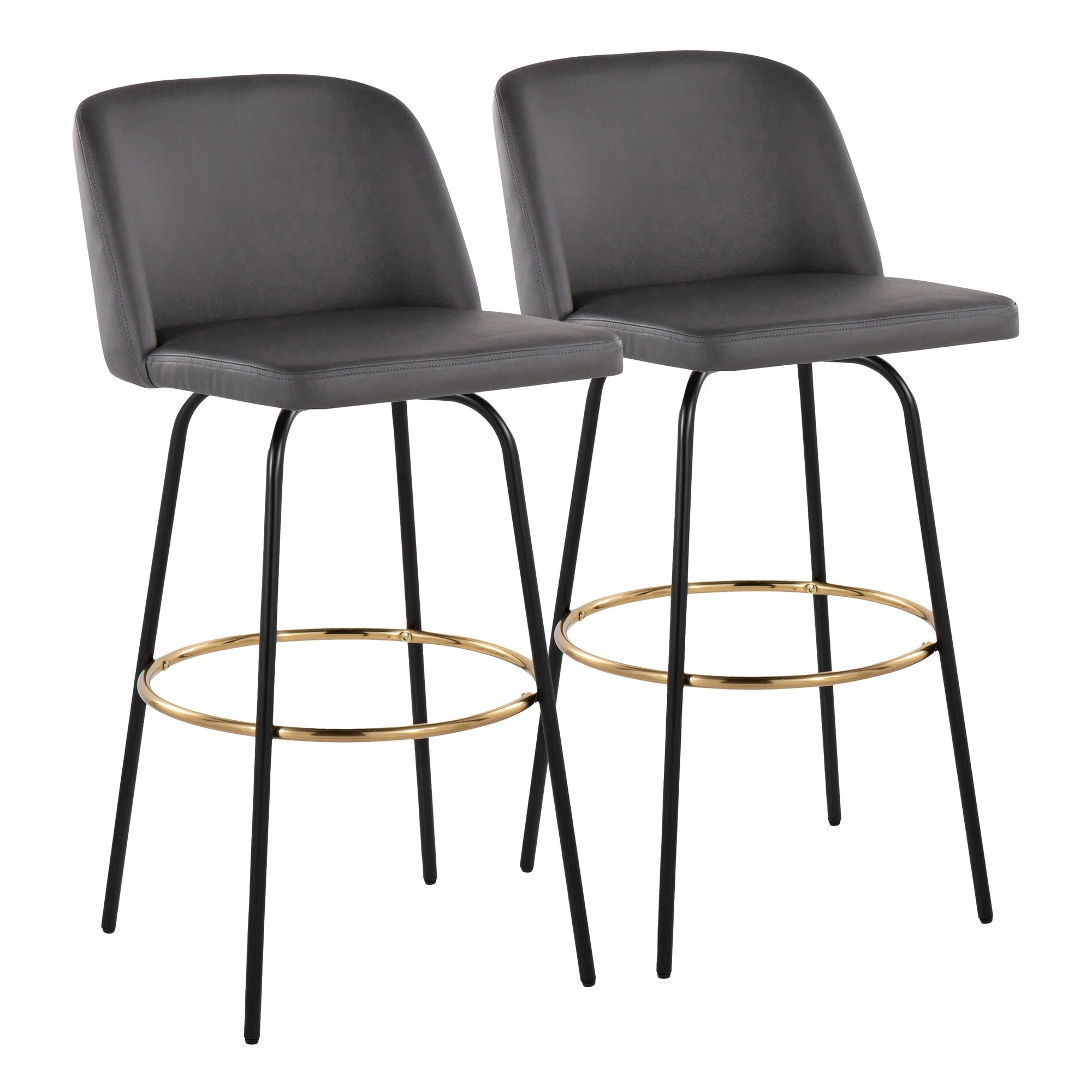 Toriano 30" Fixed Height Barstool - Set of 2 Cream By LumiSource - B30-TRNOPU-CLARZG2 BKCR2 - Image 8