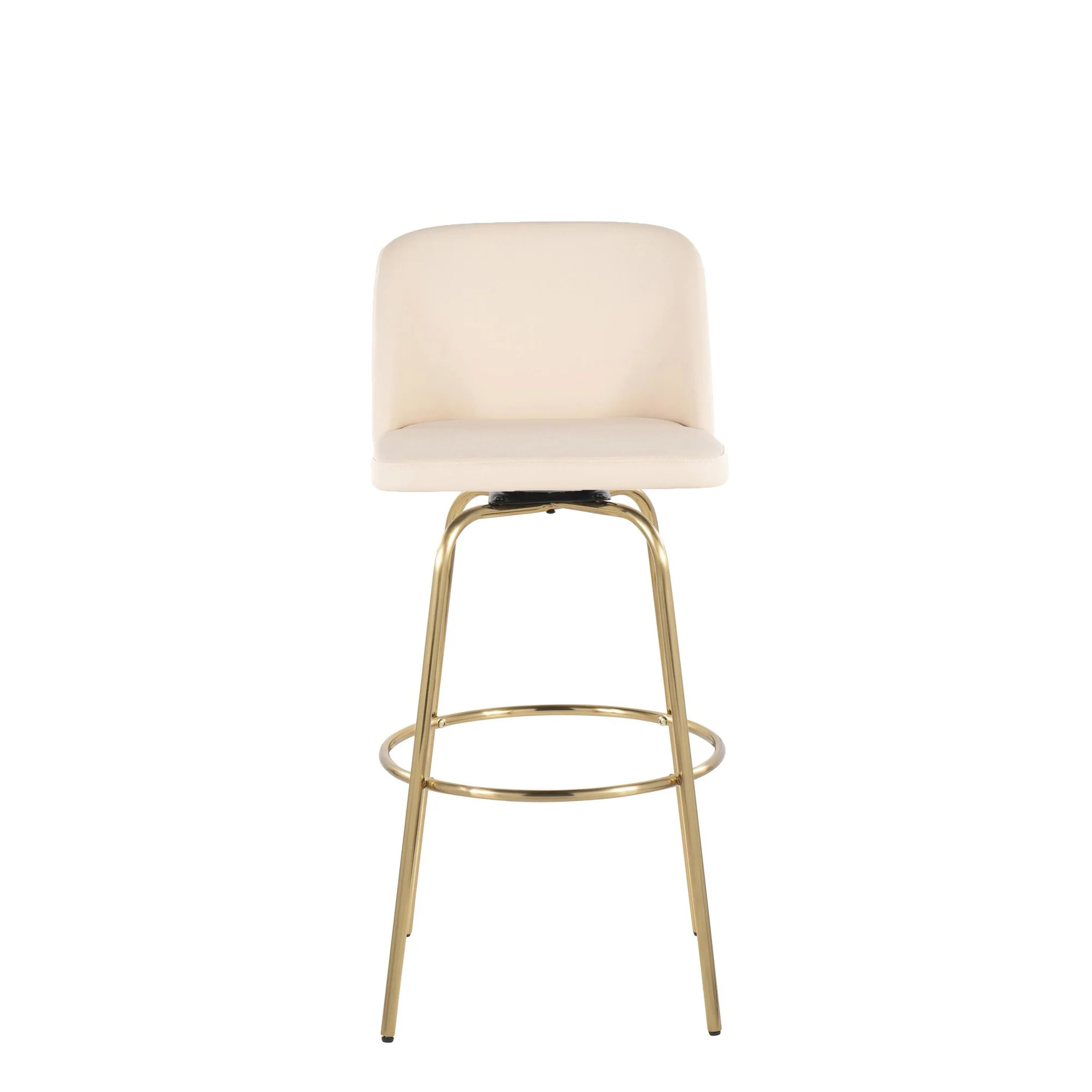 Toriano 30" Fixed Height Barstool - Set of 2 Cream By LumiSource - B30-TRNOPU-CLARZG2 AUCR2 - Image 2