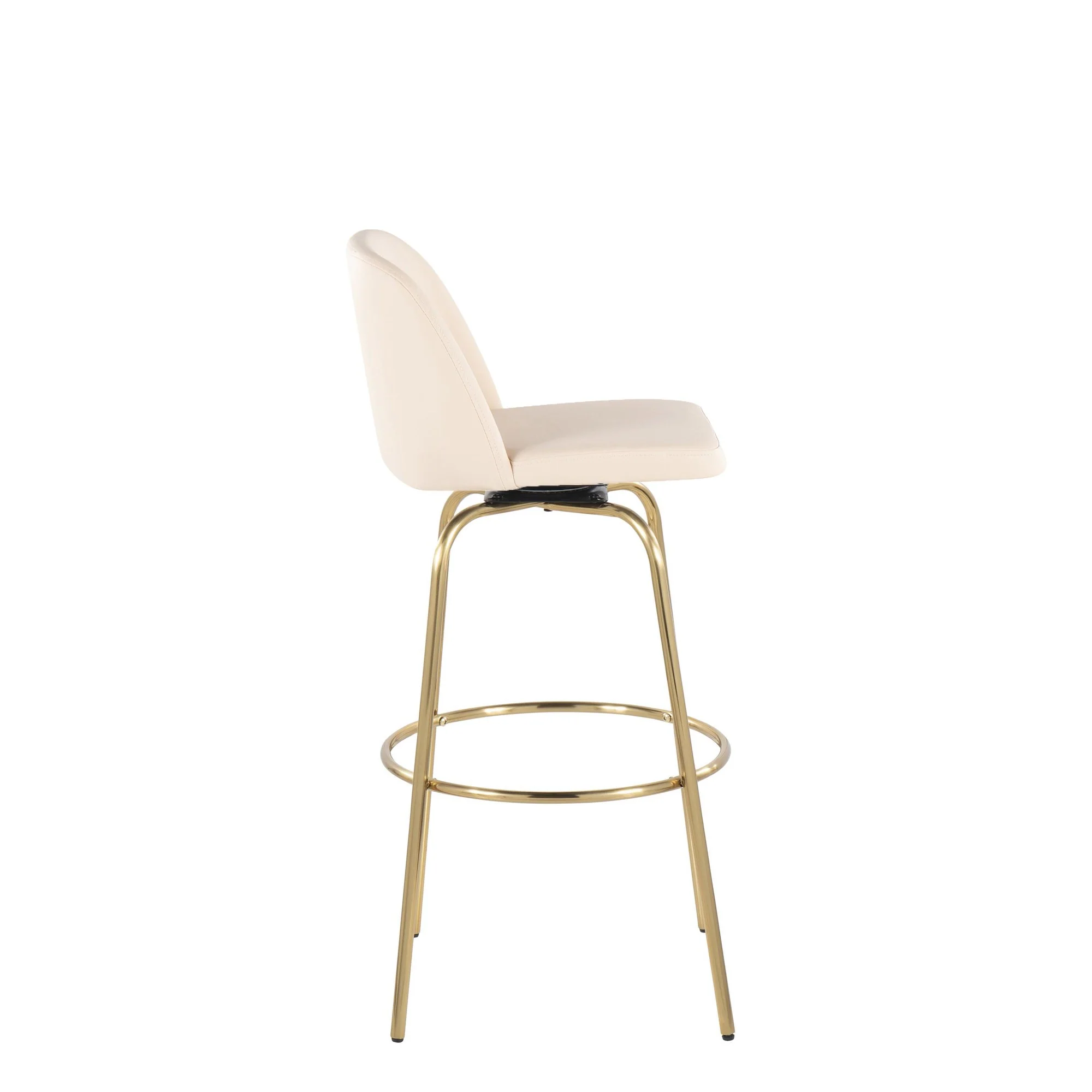 Toriano 30" Fixed Height Barstool - Set of 2 Cream By LumiSource - B30-TRNOPU-CLARZG2 AUCR2 - Image 5