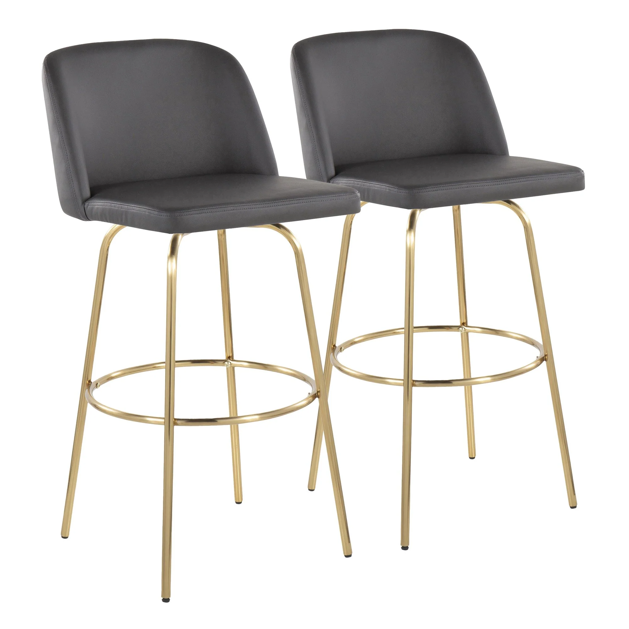 Toriano 30" Fixed Height Barstool - Set of 2 Cream By LumiSource - B30-TRNOPU-CLARZG2 AUCR2 - Image 8