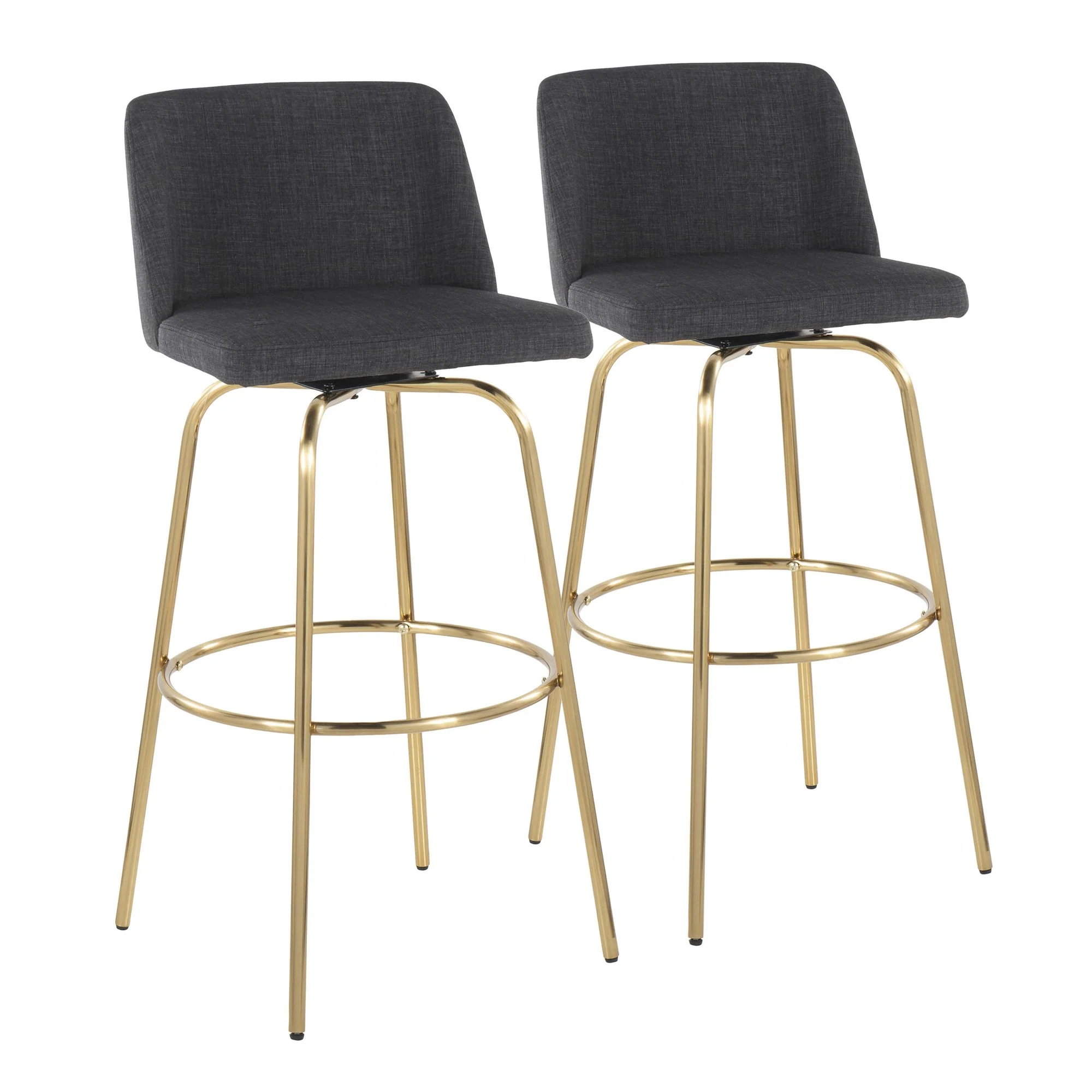Toriano 30" Fixed-Height Barstool - Set of 2 By LumiSource - B30-TRNOFB-CLARZG2 AUBU2 - Image 15