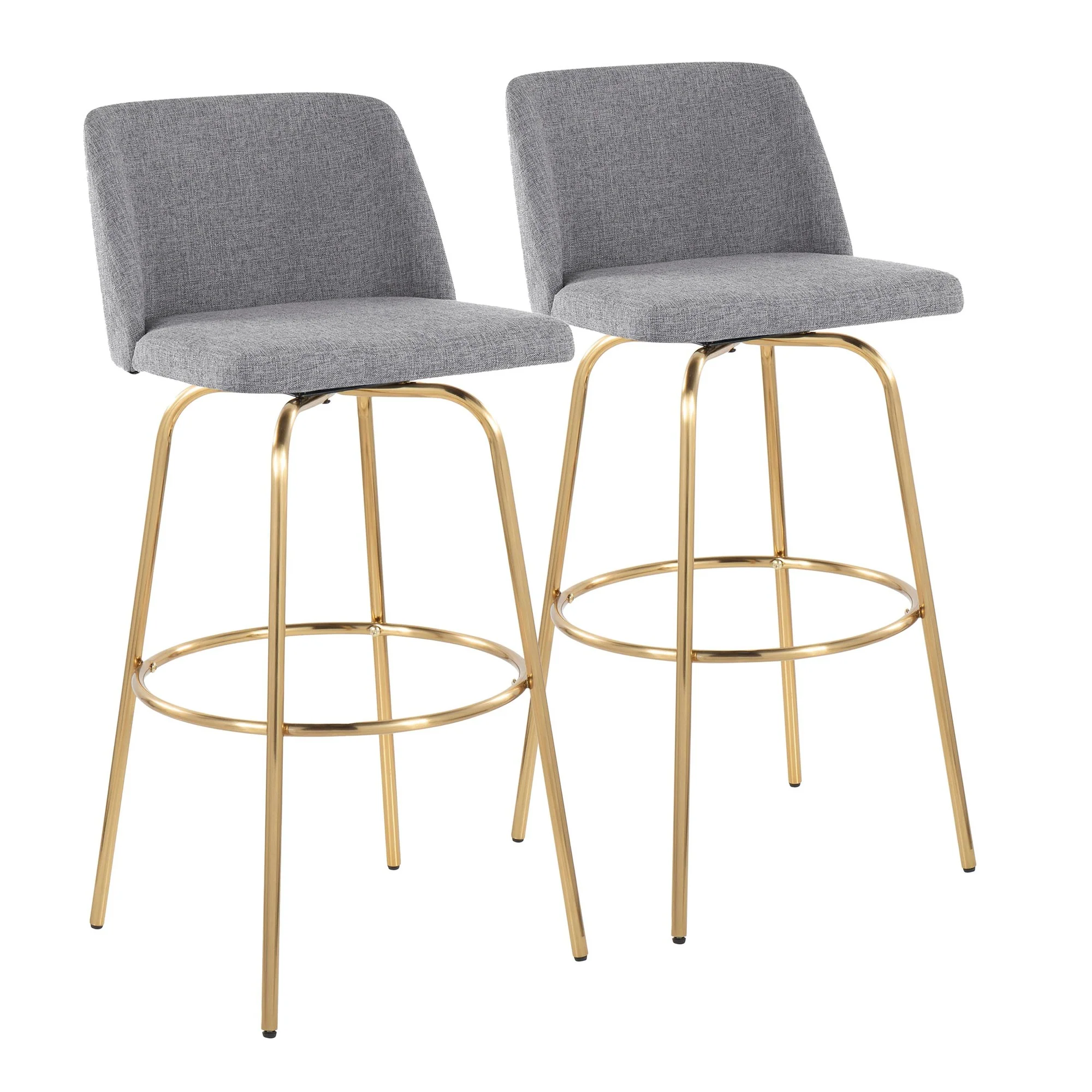 Toriano 30" Fixed-Height Barstool - Set of 2 By LumiSource - B30-TRNOFB-CLARZG2 AUBU2 - Image 25