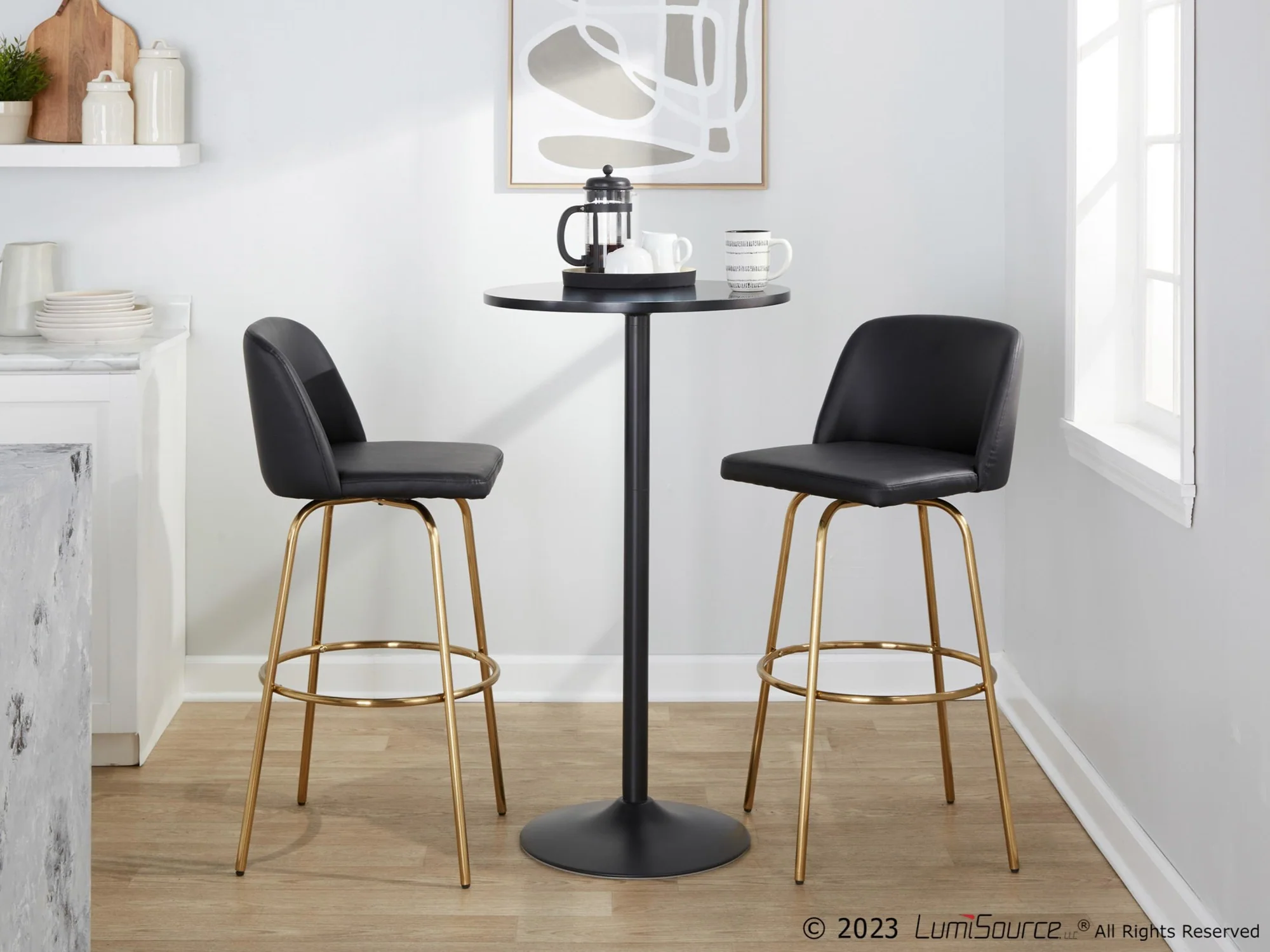 Toriano 30" Fixed-Height Barstool - Set of 2 By LumiSource - B30-TRNOFB-CLARZG2 AUBU2 - Image 33