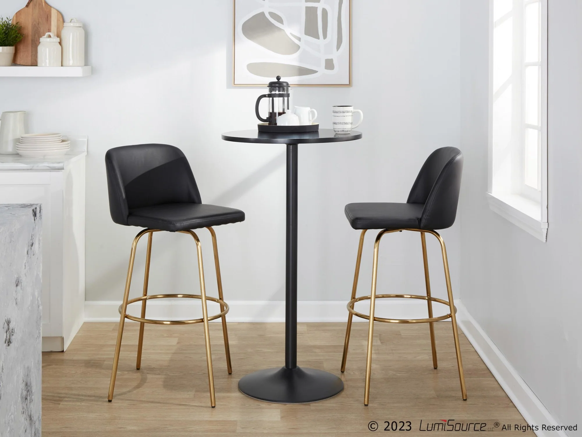 Toriano 30" Fixed-Height Barstool - Set of 2 By LumiSource - B30-TRNOFB-CLARZG2 AUBU2 - Image 34
