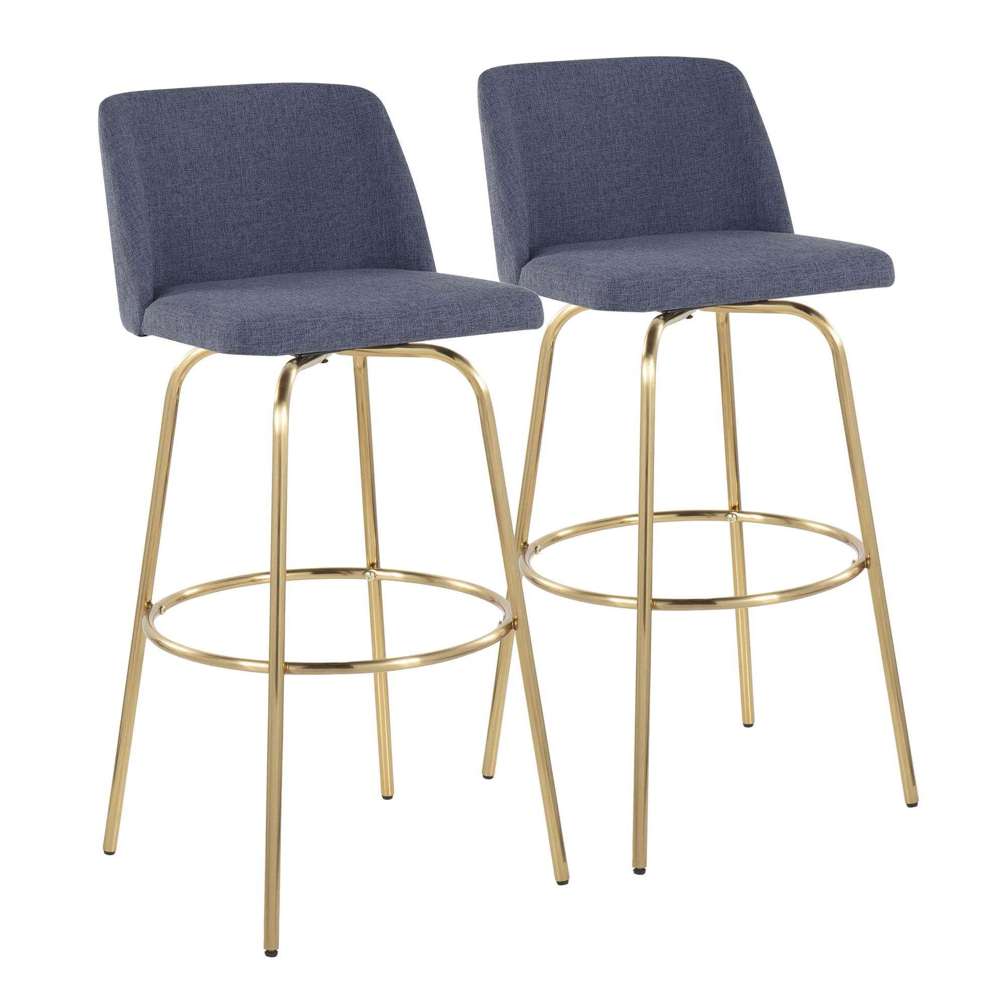 Toriano 30" Fixed-Height Barstool - Set of 2 By LumiSource - B30-TRNOFB-CLARZG2 AUBU2 - Image 5
