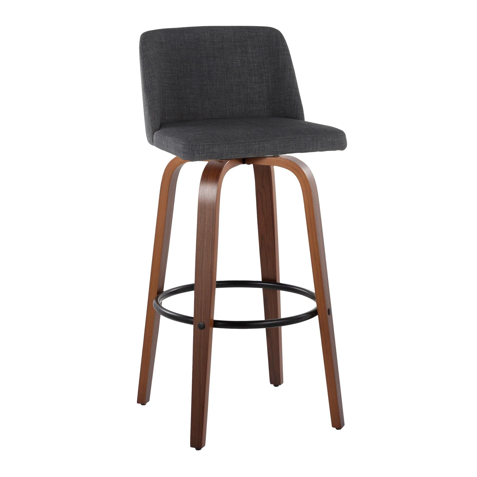 Toriano 30" Fixed-Height Barstool - Set of 2 By LumiSource - B30-TRNOFB-GRTZQ2 WLBU2 - Image 16