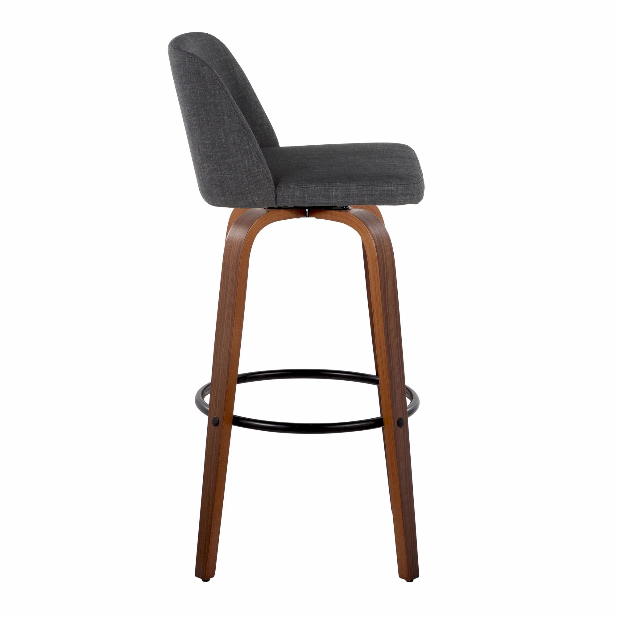 Toriano 30" Fixed-Height Barstool - Set of 2 By LumiSource - B30-TRNOFB-GRTZQ2 WLBU2 - Image 17