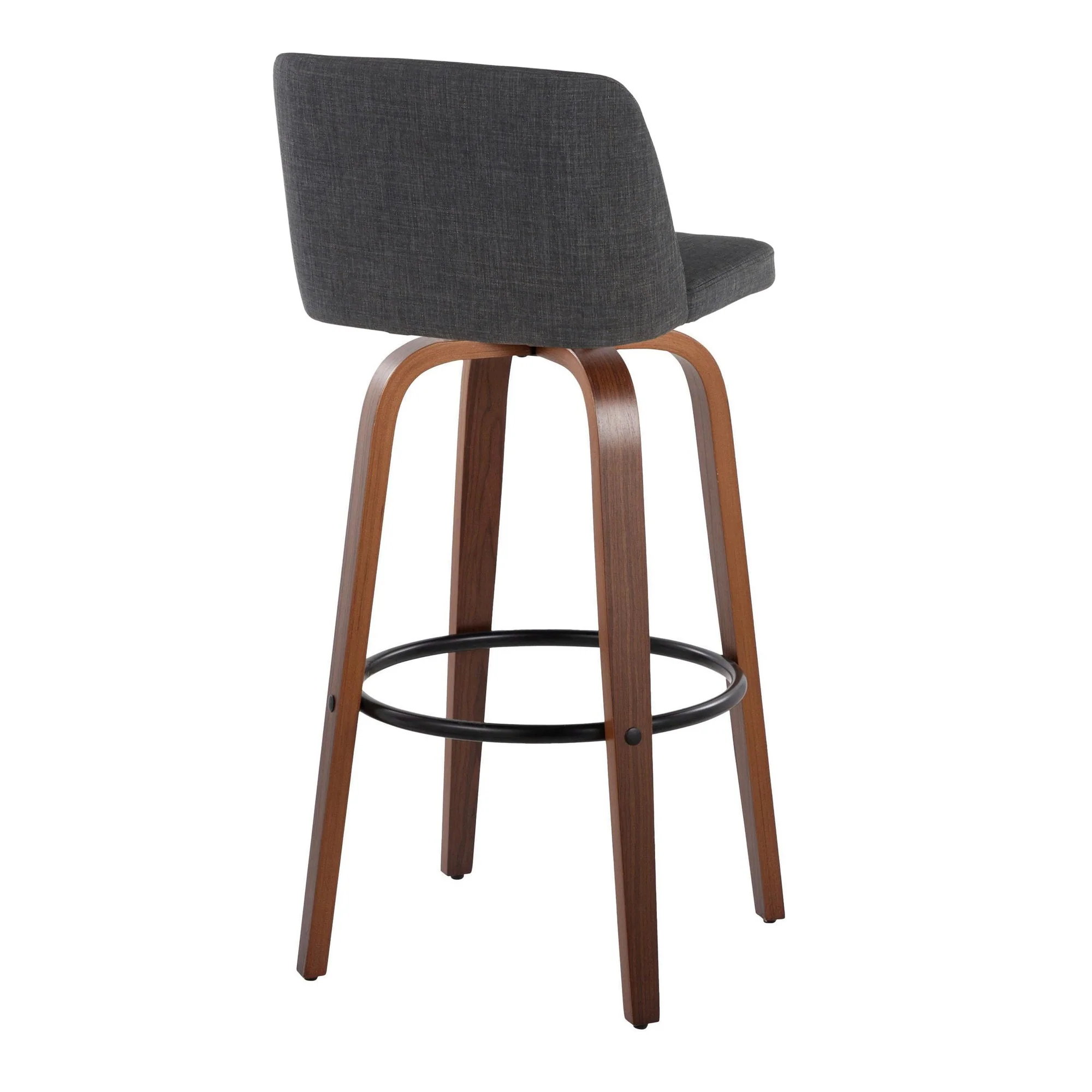 Toriano 30" Fixed-Height Barstool - Set of 2 By LumiSource - B30-TRNOFB-GRTZQ2 WLBU2 - Image 18