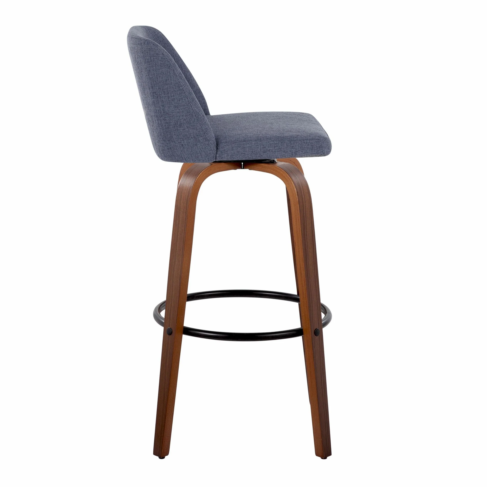 Toriano 30" Fixed-Height Barstool - Set of 2 By LumiSource - B30-TRNOFB-GRTZQ2 WLBU2 - Image 7