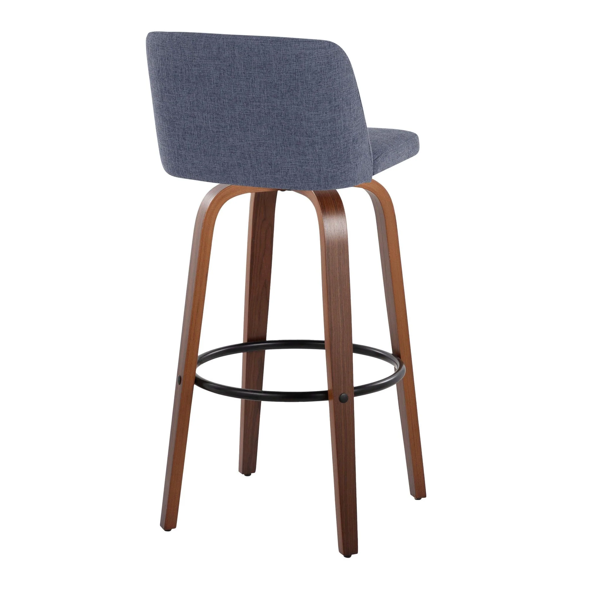 Toriano 30" Fixed-Height Barstool - Set of 2 By LumiSource - B30-TRNOFB-GRTZQ2 WLBU2 - Image 8
