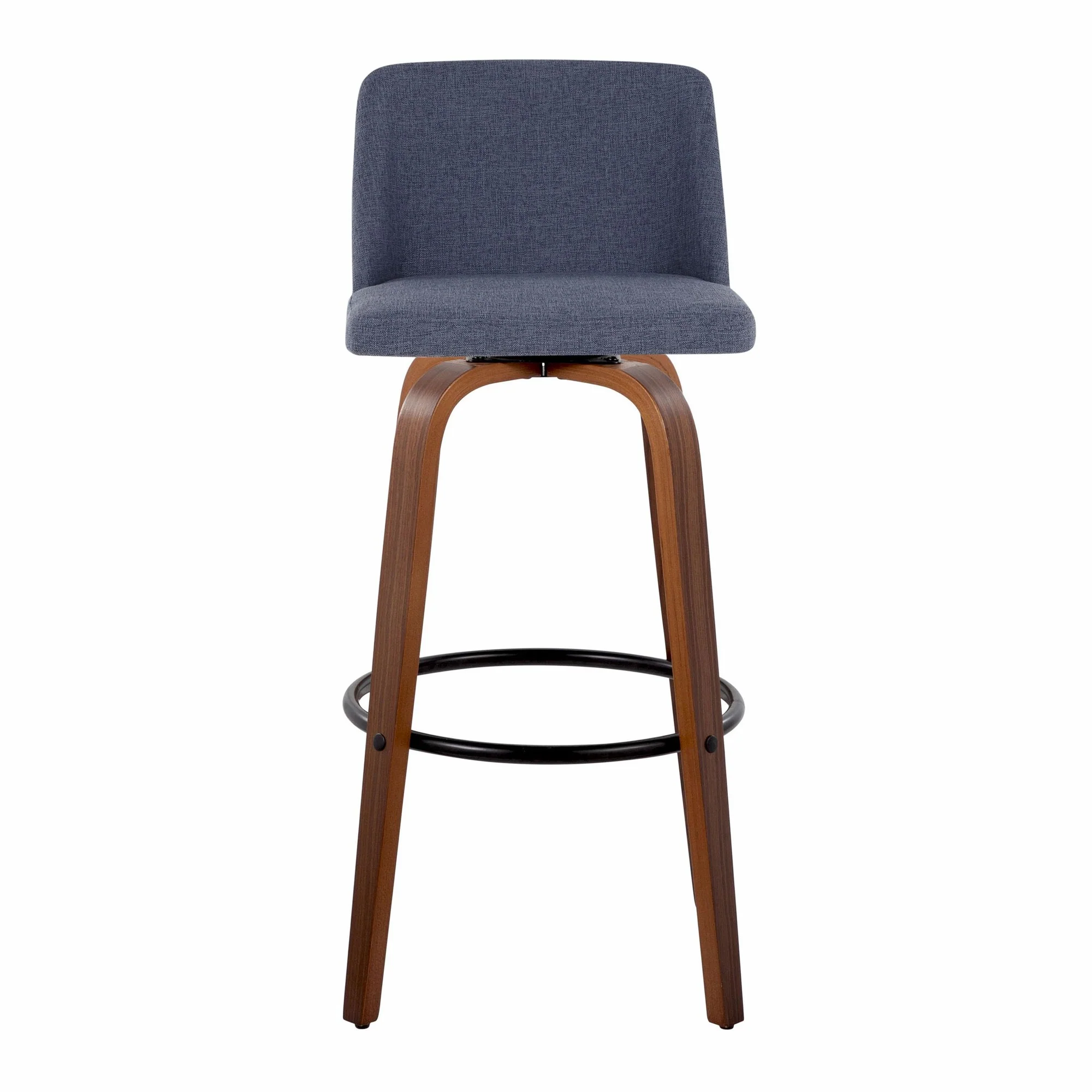 Toriano 30" Fixed-Height Barstool - Set of 2 By LumiSource - B30-TRNOFB-GRTZQ2 WLBU2 - Image 9