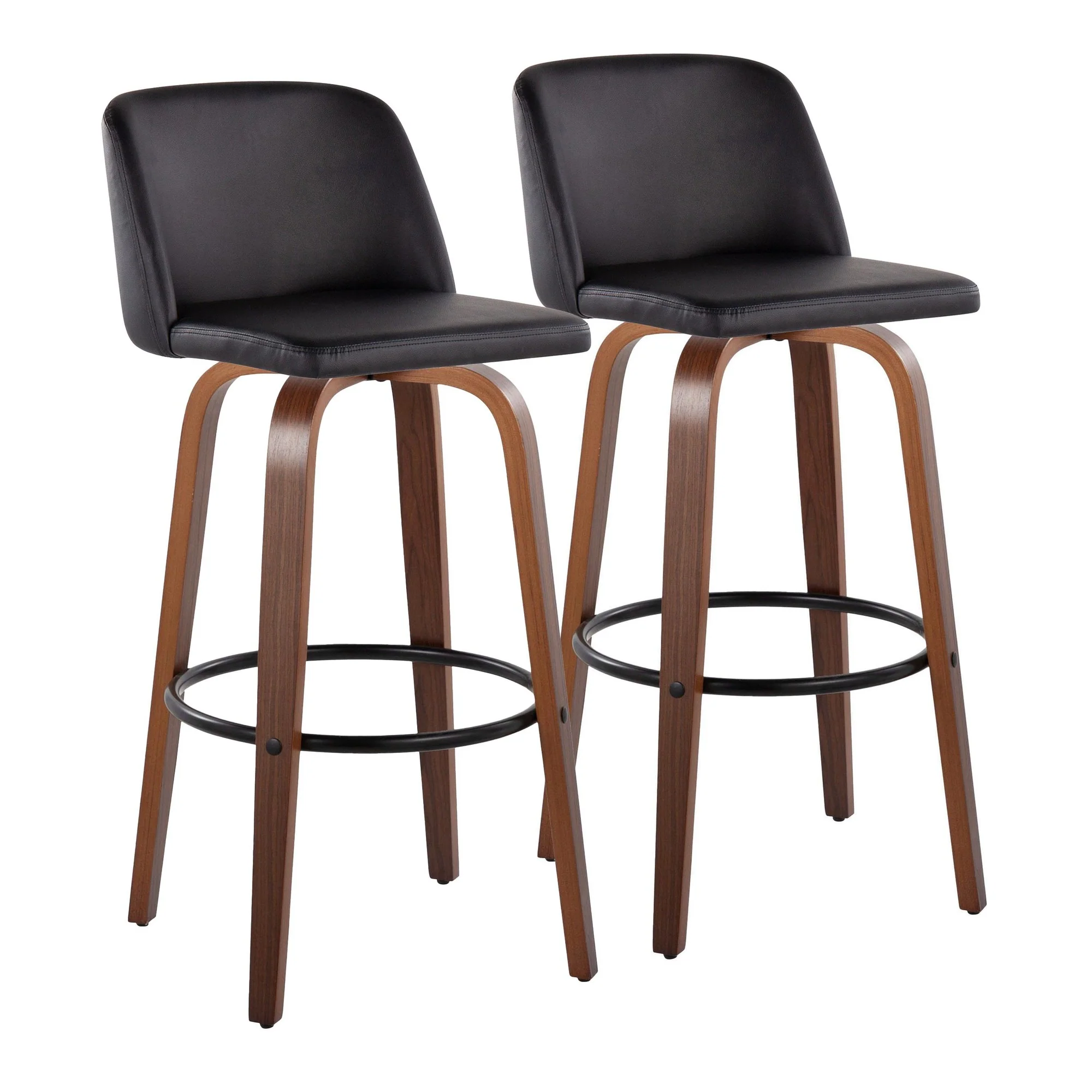 Toriano 30" Fixed-Height Barstool - Set of 2 By LumiSource - B30-TRNOFB-GRTZQ2 WLGY2 - Image 15