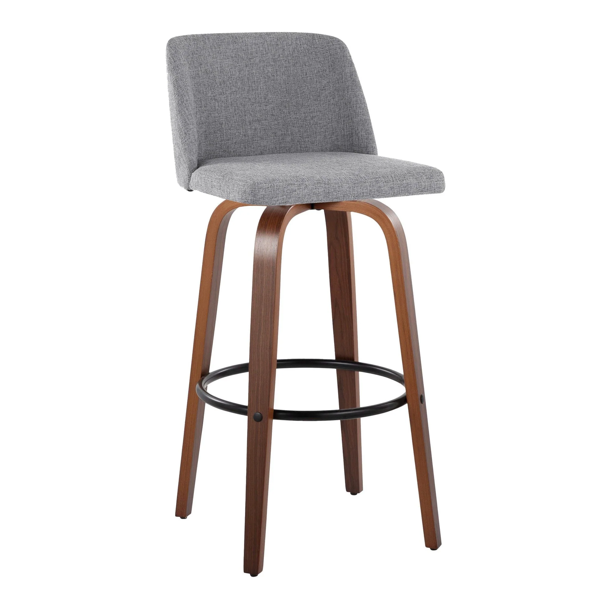 Toriano 30" Fixed-Height Barstool - Set of 2 By LumiSource - B30-TRNOFB-GRTZQ2 WLGY2 - Image 6