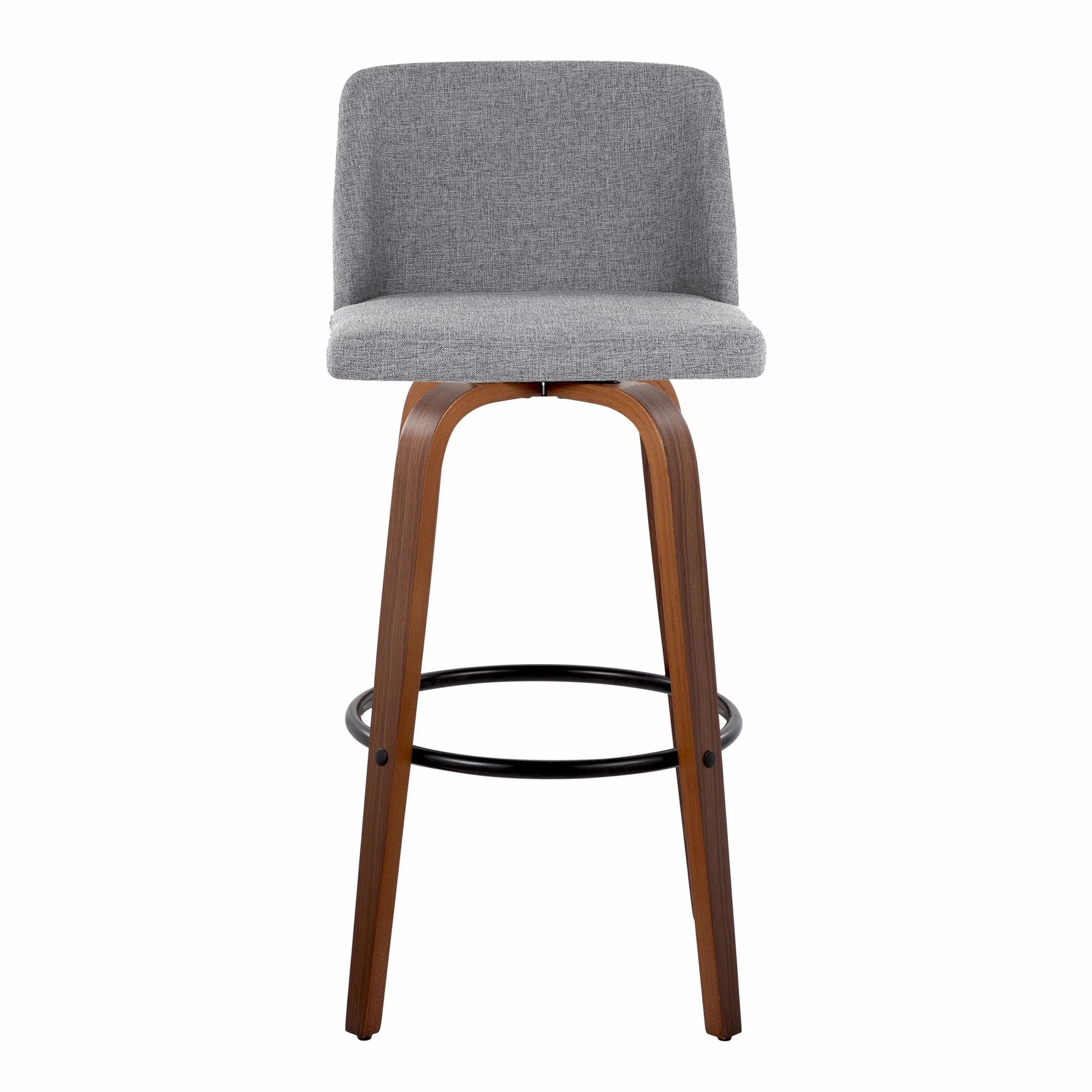 Toriano 30" Fixed-Height Barstool - Set of 2 By LumiSource - B30-TRNOFB-GRTZQ2 WLGY2 - Image 9
