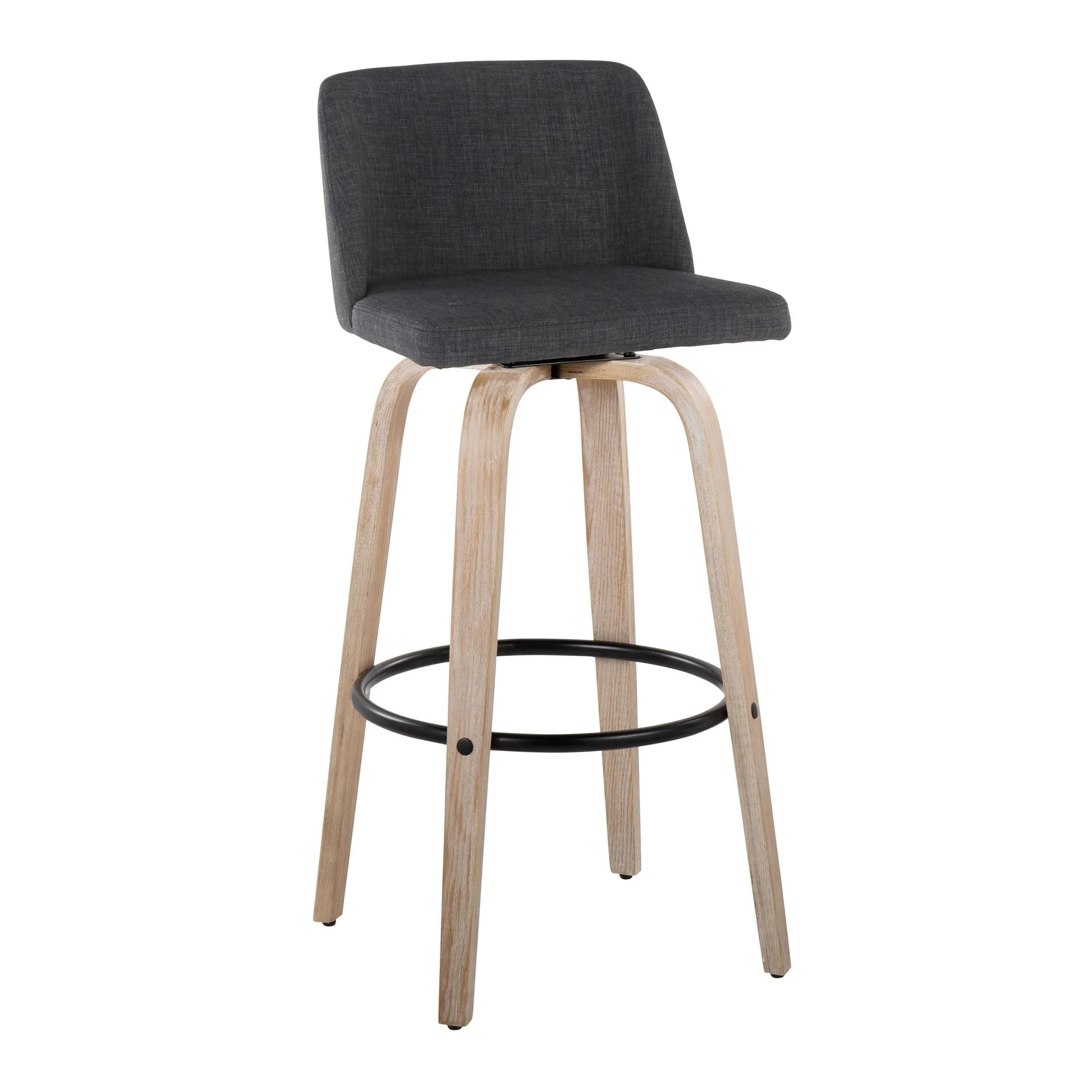 Toriano 30" Fixed-Height Barstool - Set of 2 By LumiSource - B30-TRNOFB-GRTZQ2 WWBU2 - Image 12