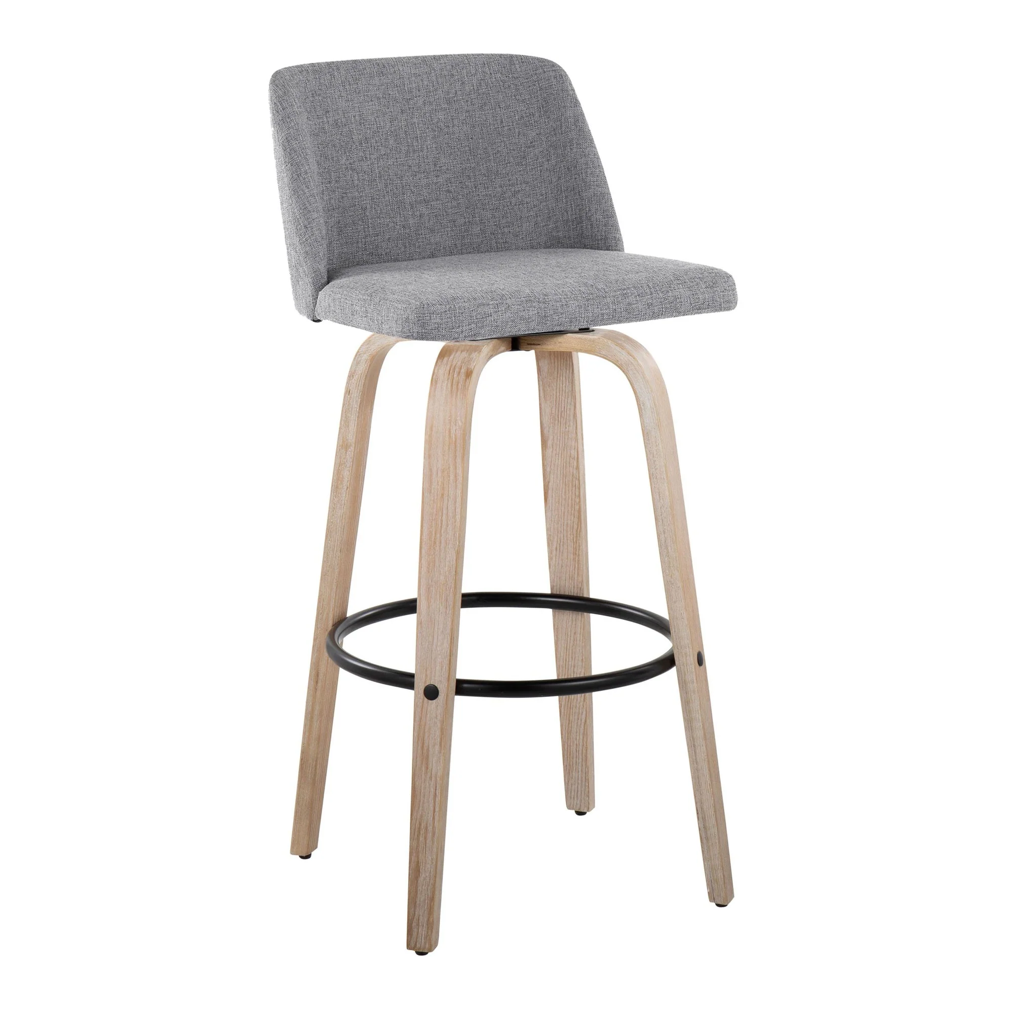 Toriano 30" Fixed-Height Barstool - Set of 2 By LumiSource - B30-TRNOFB-GRTZQ2 WWBU2 - Image 21