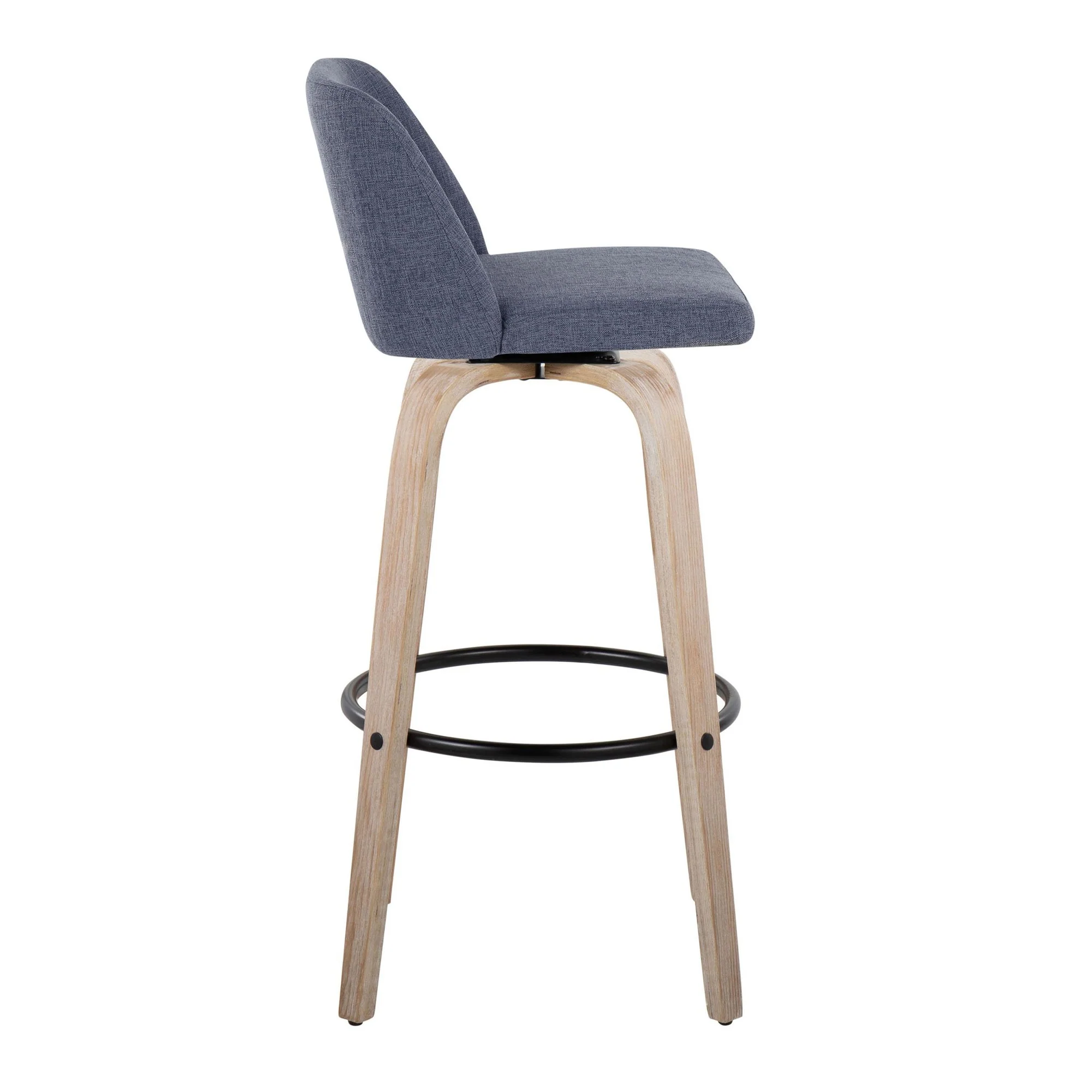 Toriano 30" Fixed-Height Barstool - Set of 2 By LumiSource - B30-TRNOFB-GRTZQ2 WWBU2 - Image 3