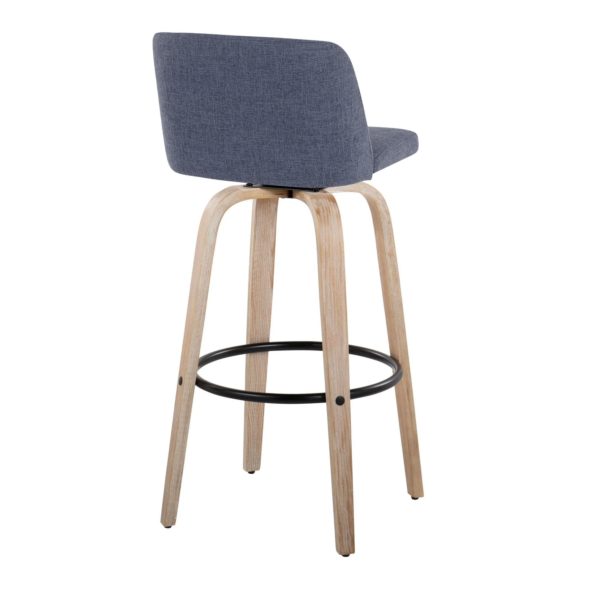 Toriano 30" Fixed-Height Barstool - Set of 2 By LumiSource - B30-TRNOFB-GRTZQ2 WWBU2 - Image 4