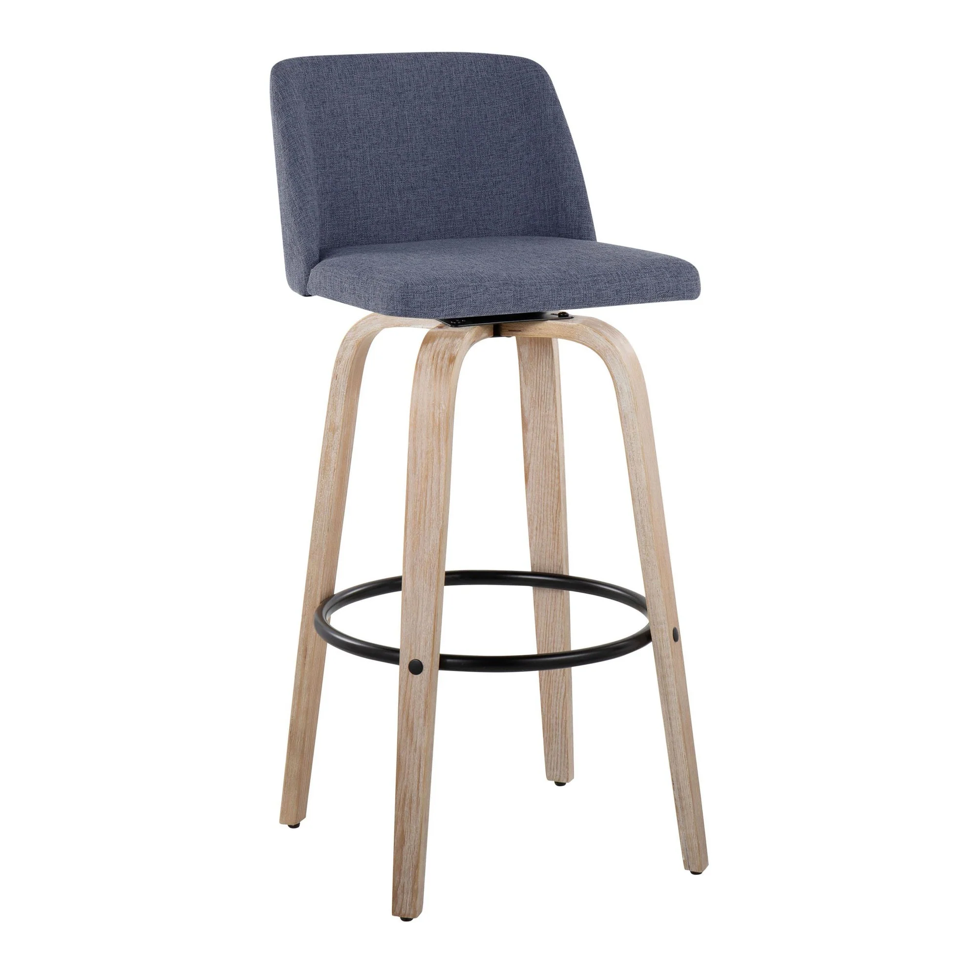 Toriano 30" Fixed-Height Barstool - Set of 2 By LumiSource - B30-TRNOFB-GRTZQ2 WWBU2 - Image 7