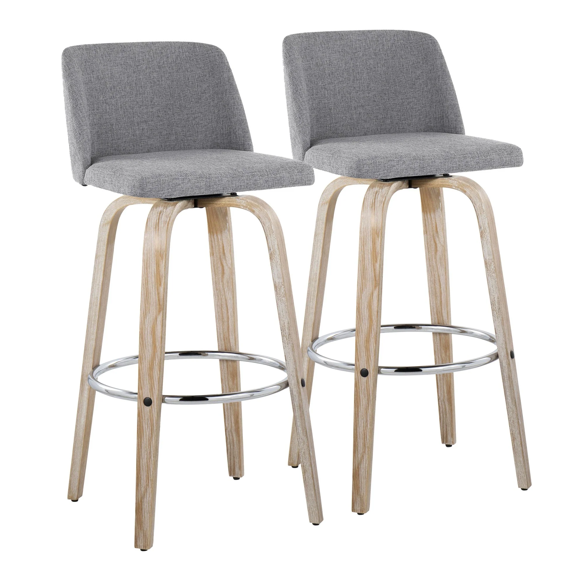 Toriano 30" Fixed-Height Barstool - Set of 2 By LumiSource - B30-TRNOFB-GRTZR2 WWBU2 - Image 23