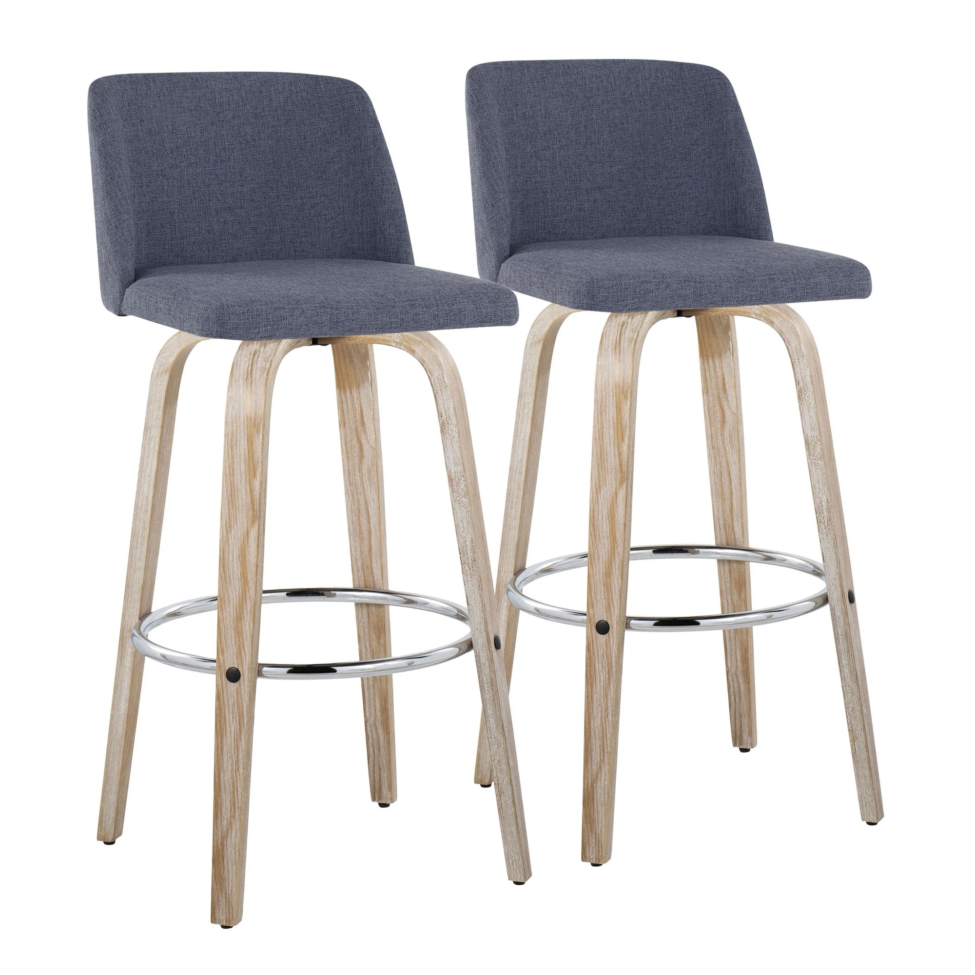 Toriano 30" Fixed-Height Barstool - Set of 2 By LumiSource - B30-TRNOFB-GRTZR2 WWBU2 - Image 5