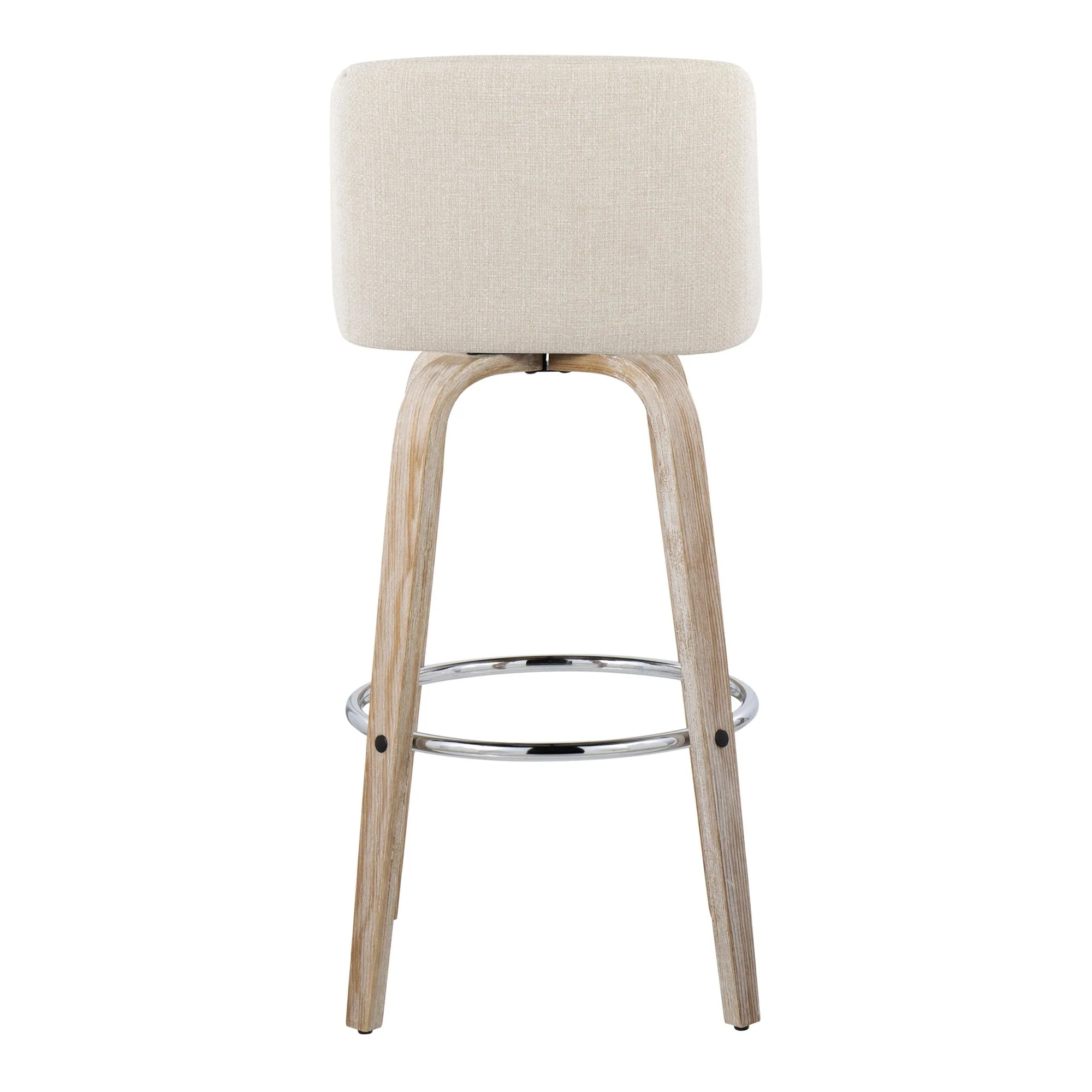 Toriano 30" Fixed-Height Barstool - Set of 2 By LumiSource - B30-TRNOFB-GRTZR2 WWNCR2 - Image 10