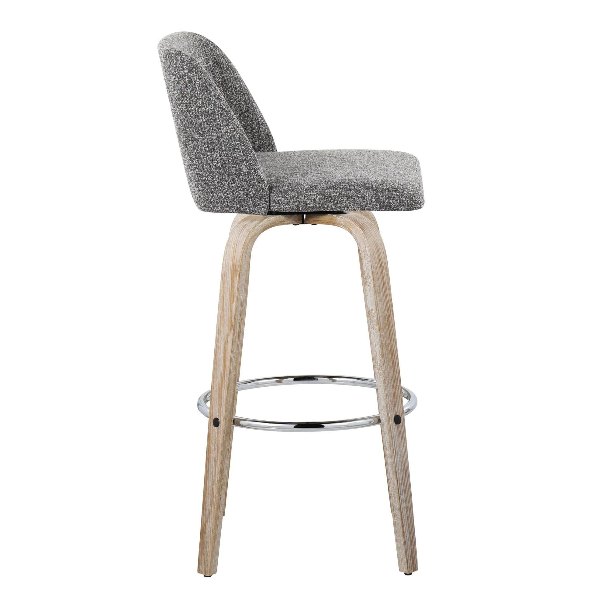 Toriano 30" Fixed-Height Barstool - Set of 2 By LumiSource - B30-TRNOFB-GRTZR2 WWNCR2 - Image 17