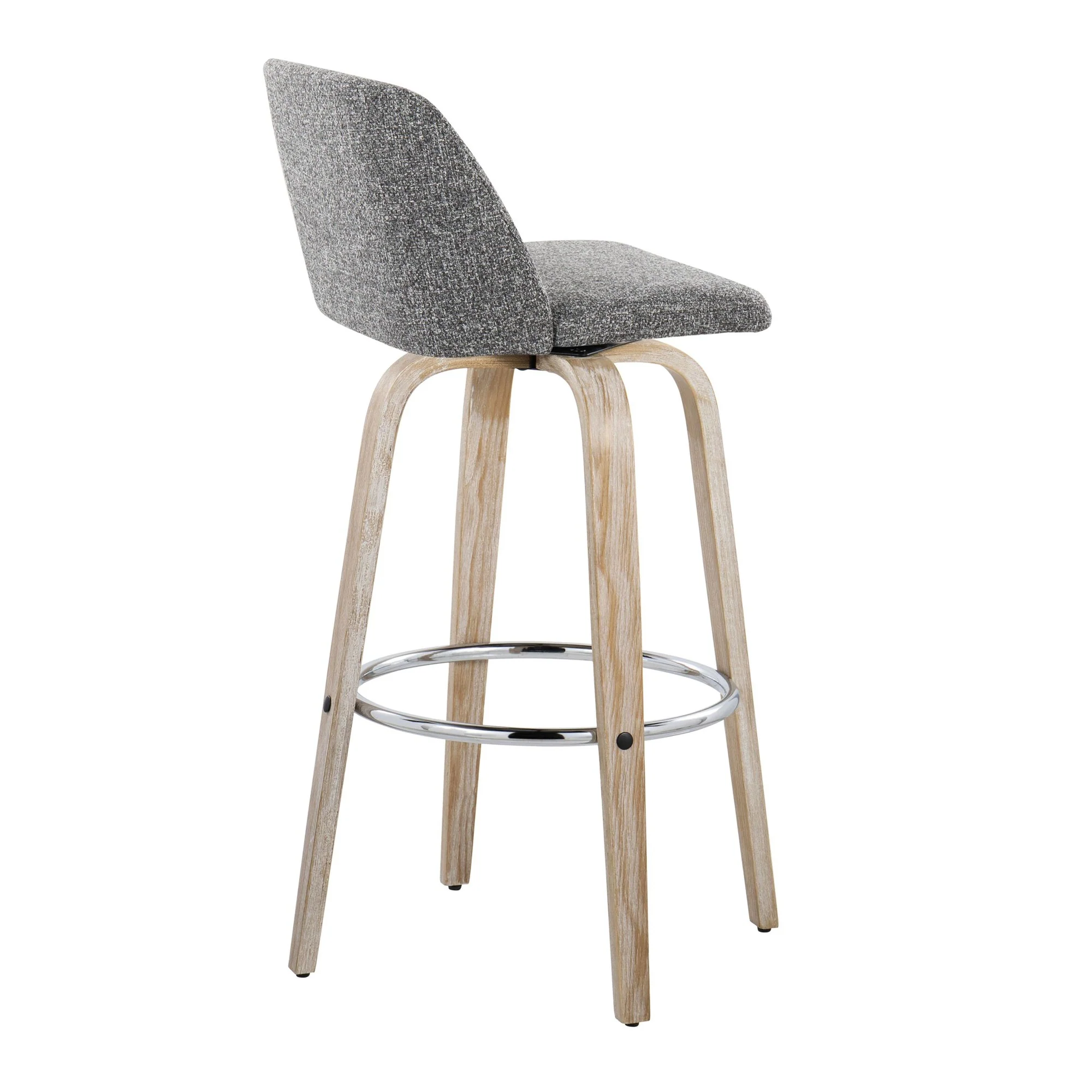 Toriano 30" Fixed-Height Barstool - Set of 2 By LumiSource - B30-TRNOFB-GRTZR2 WWNCR2 - Image 18