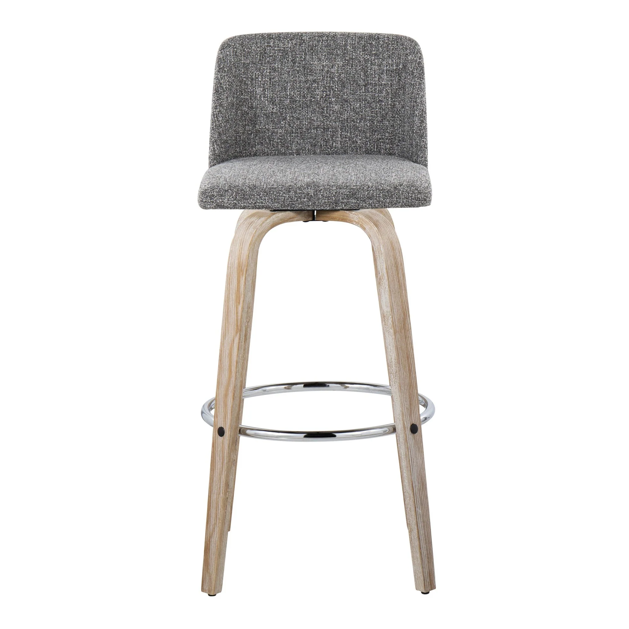 Toriano 30" Fixed-Height Barstool - Set of 2 By LumiSource - B30-TRNOFB-GRTZR2 WWNCR2 - Image 19