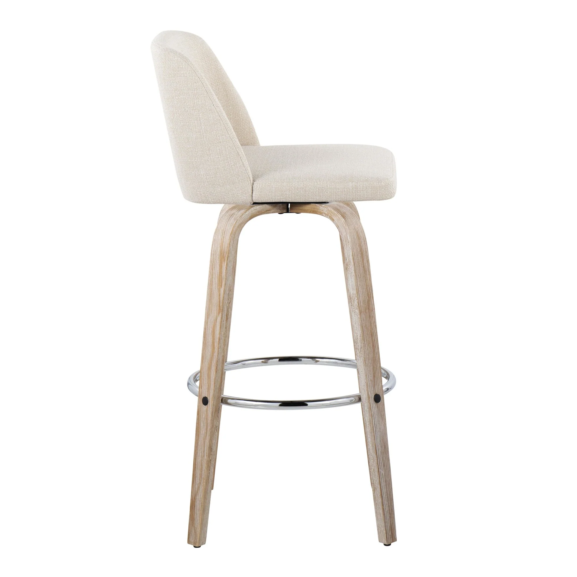 Toriano 30" Fixed-Height Barstool - Set of 2 By LumiSource - B30-TRNOFB-GRTZR2 WWNCR2 - Image 7