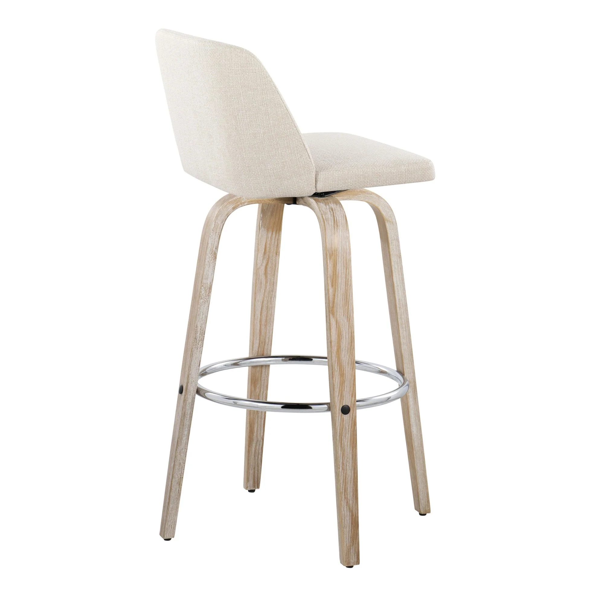 Toriano 30" Fixed-Height Barstool - Set of 2 By LumiSource - B30-TRNOFB-GRTZR2 WWNCR2 - Image 8
