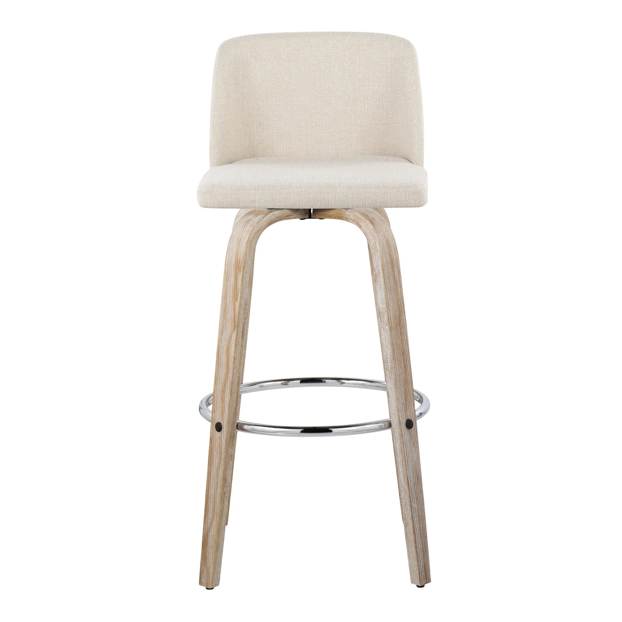 Toriano 30" Fixed-Height Barstool - Set of 2 By LumiSource - B30-TRNOFB-GRTZR2 WWNCR2 - Image 9