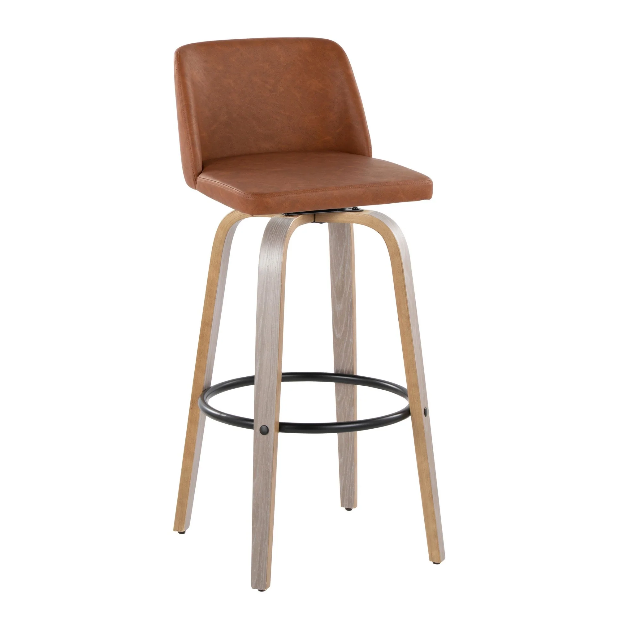 Toriano 30" Fixed-Height Barstool - Set of 2 By LumiSource - B30-TRNOPU-GRTZQ2 LGYBK2 - Image 16