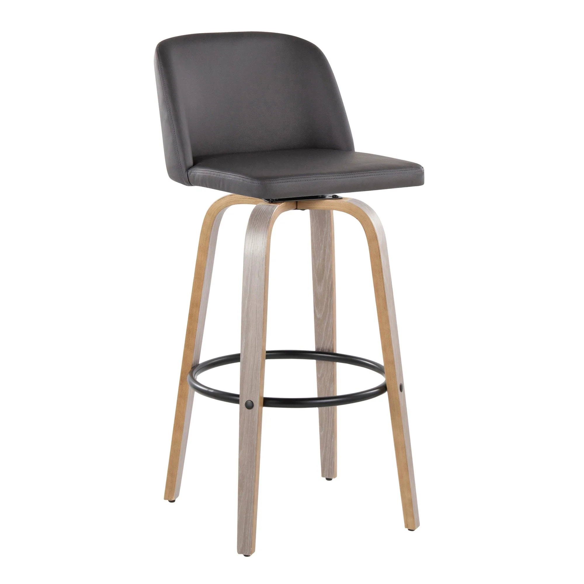Toriano 30" Fixed-Height Barstool - Set of 2 By LumiSource - B30-TRNOPU-GRTZQ2 LGYBK2 - Image 26