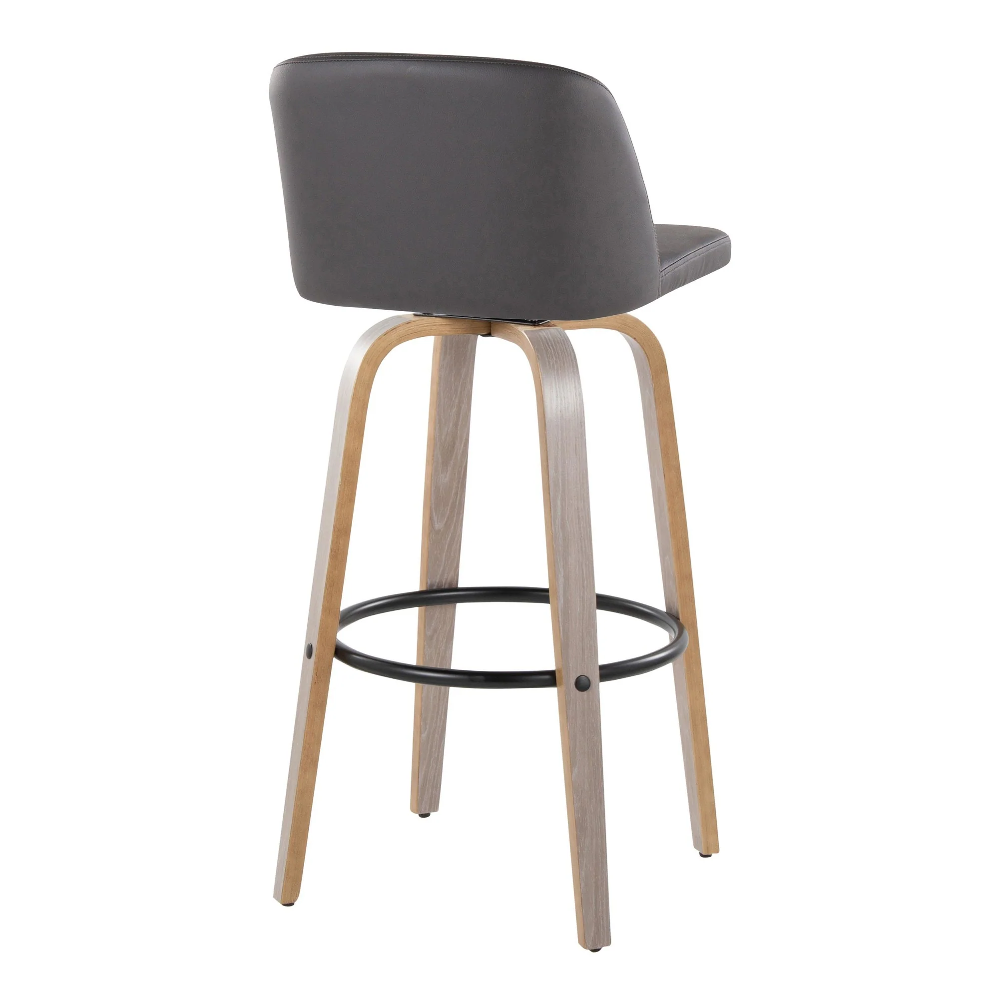 Toriano 30" Fixed-Height Barstool - Set of 2 By LumiSource - B30-TRNOPU-GRTZQ2 LGYBK2 - Image 28