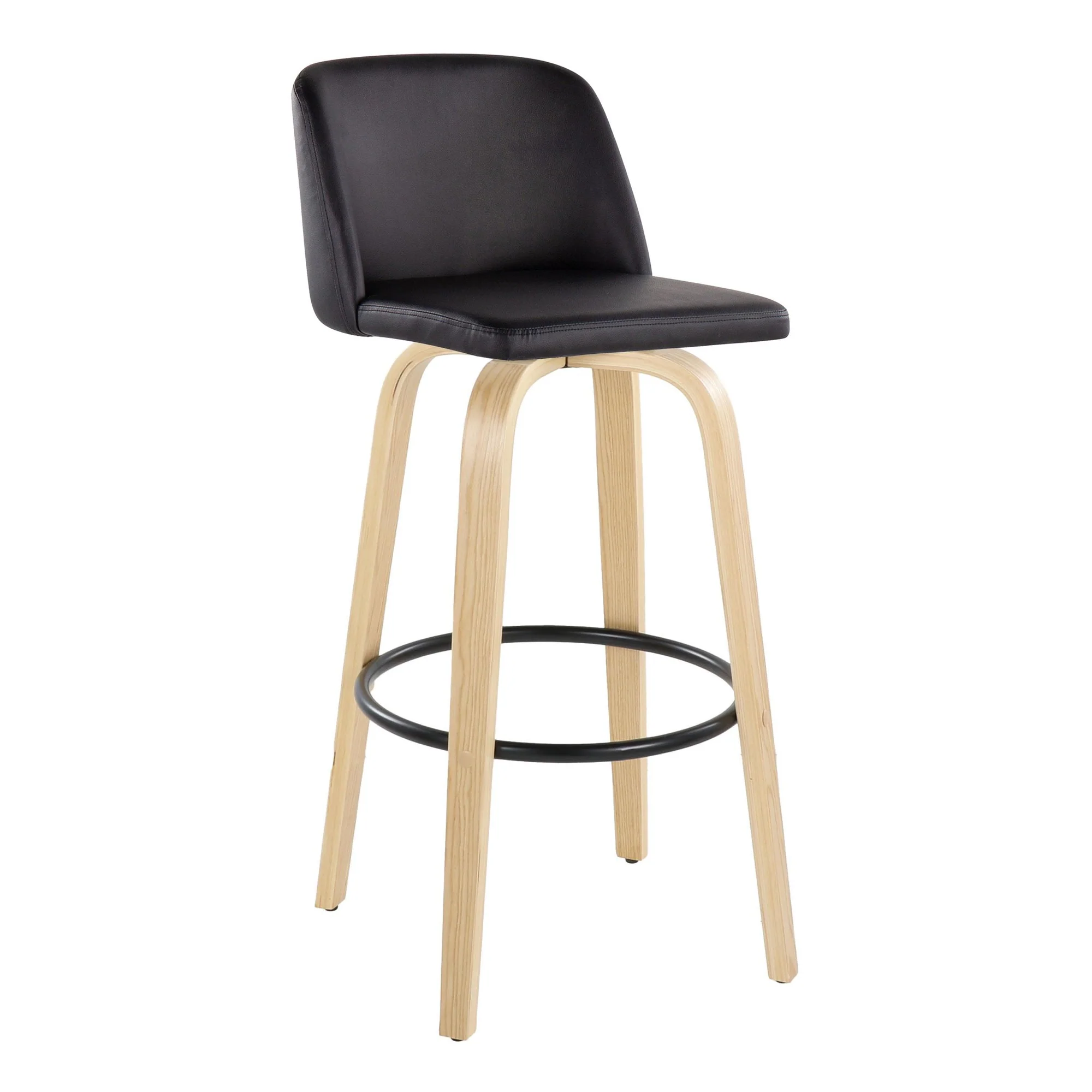 Toriano 30" Fixed-Height Barstool - Set of 2 By LumiSource - B30-TRNOPU-GRTZQ2 LGYBK2 - Image 36