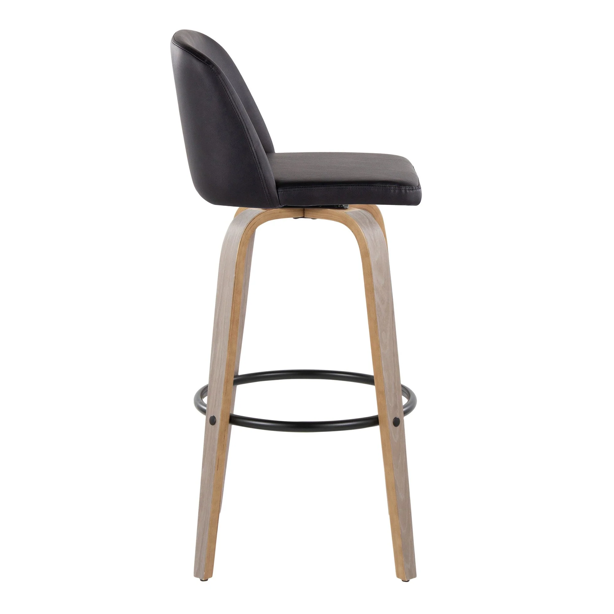 Toriano 30" Fixed-Height Barstool - Set of 2 By LumiSource - B30-TRNOPU-GRTZQ2 LGYBK2 - Image 7