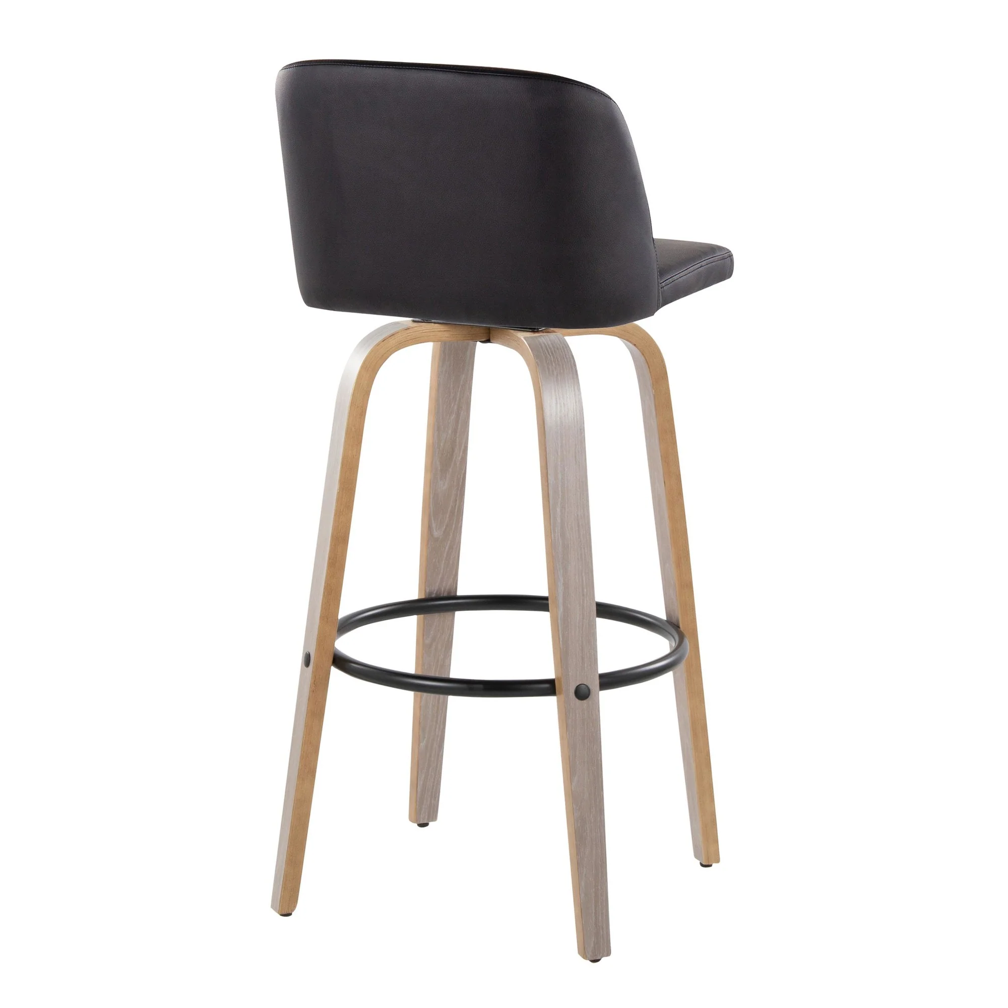 Toriano 30" Fixed-Height Barstool - Set of 2 By LumiSource - B30-TRNOPU-GRTZQ2 LGYBK2 - Image 8