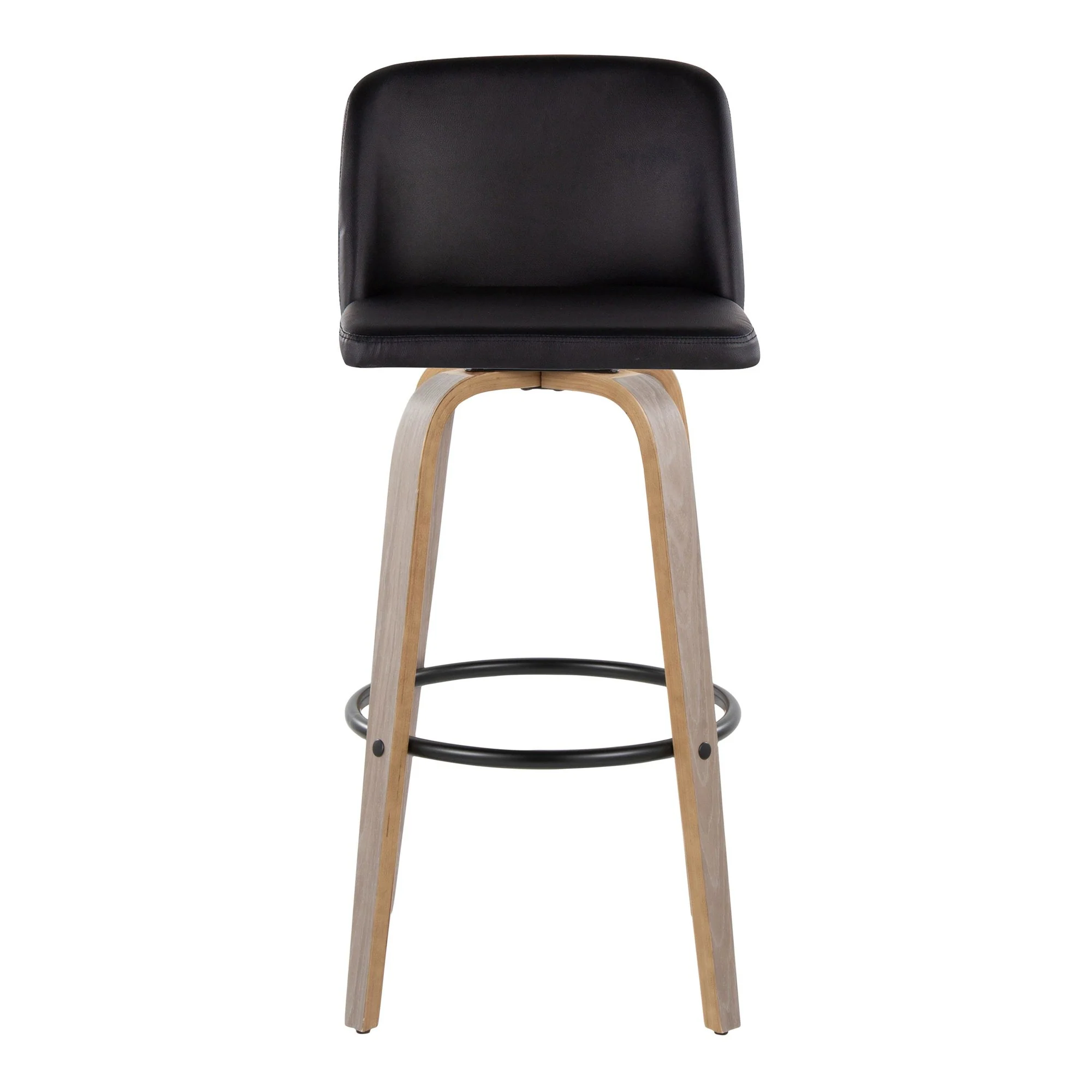 Toriano 30" Fixed-Height Barstool - Set of 2 By LumiSource - B30-TRNOPU-GRTZQ2 LGYBK2 - Image 9